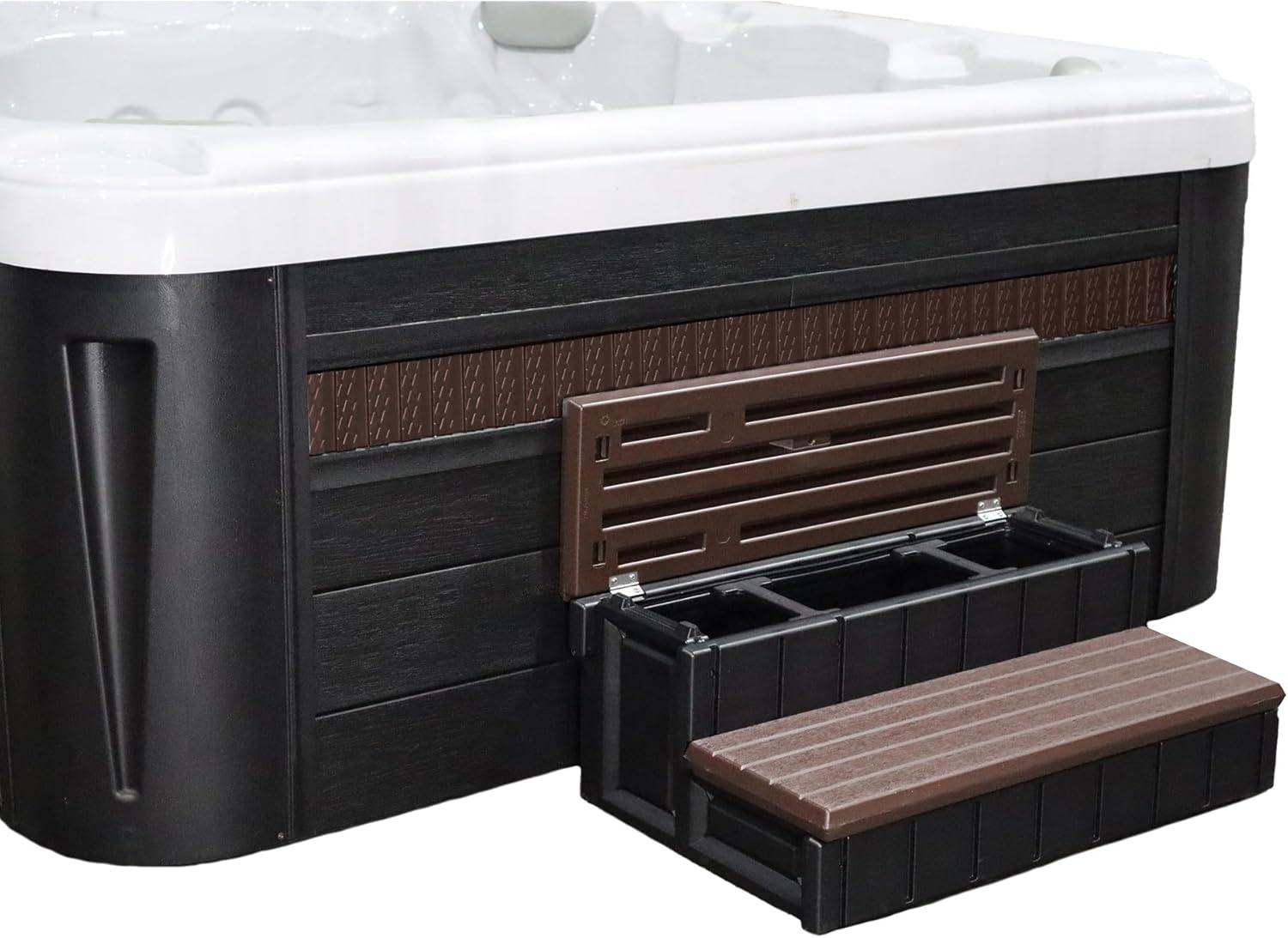 Confer Plastics 36" Storage Spa Steps Espresso