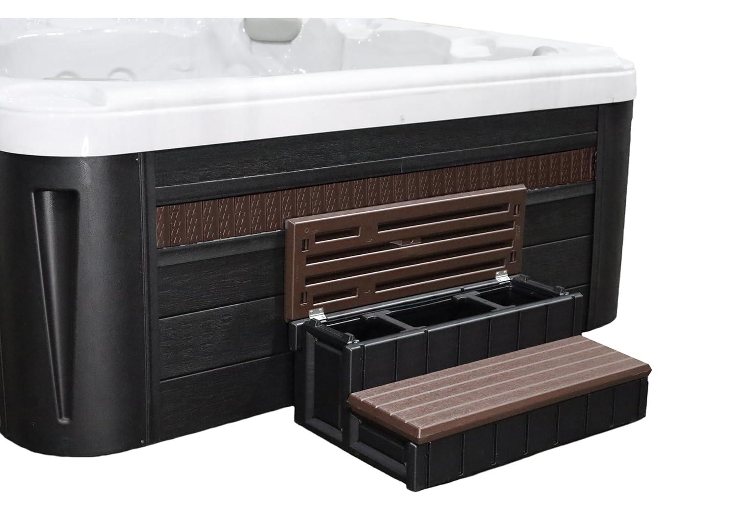 Confer Plastics Confer Plastics 36" Storage Spa Steps Espresso