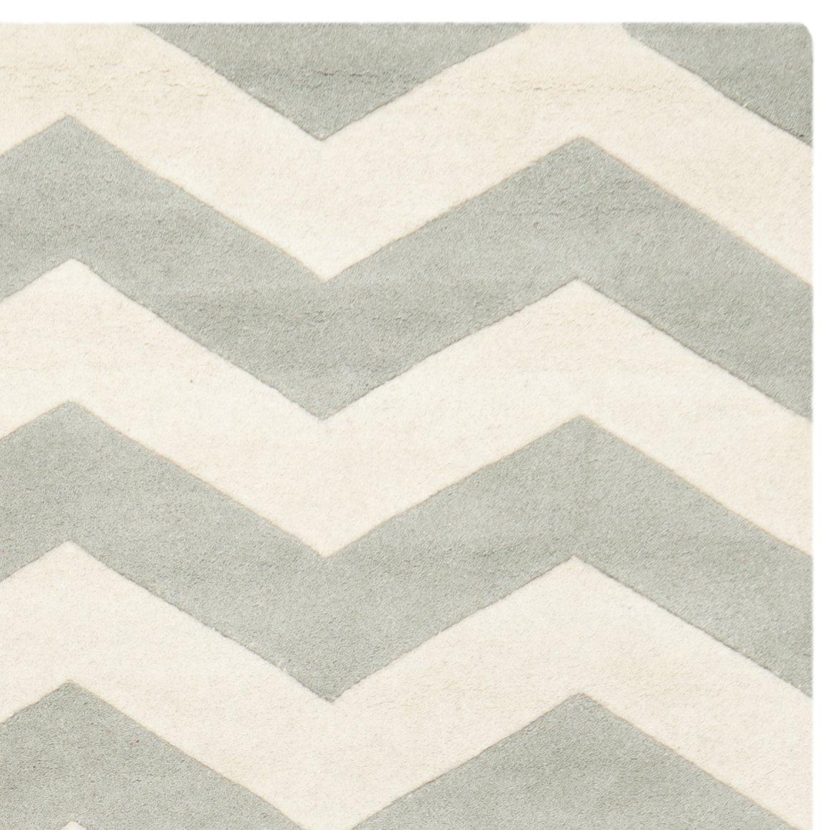 Chatham CHT715 Tufted Indoor Area Rug - Grey/Ivory - 6'x9' - Safavieh