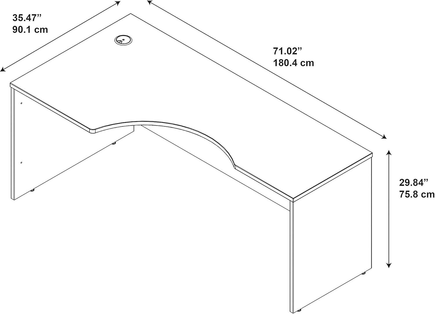 Bush Business Furniture Series C 72W Left Handed Corner Desk