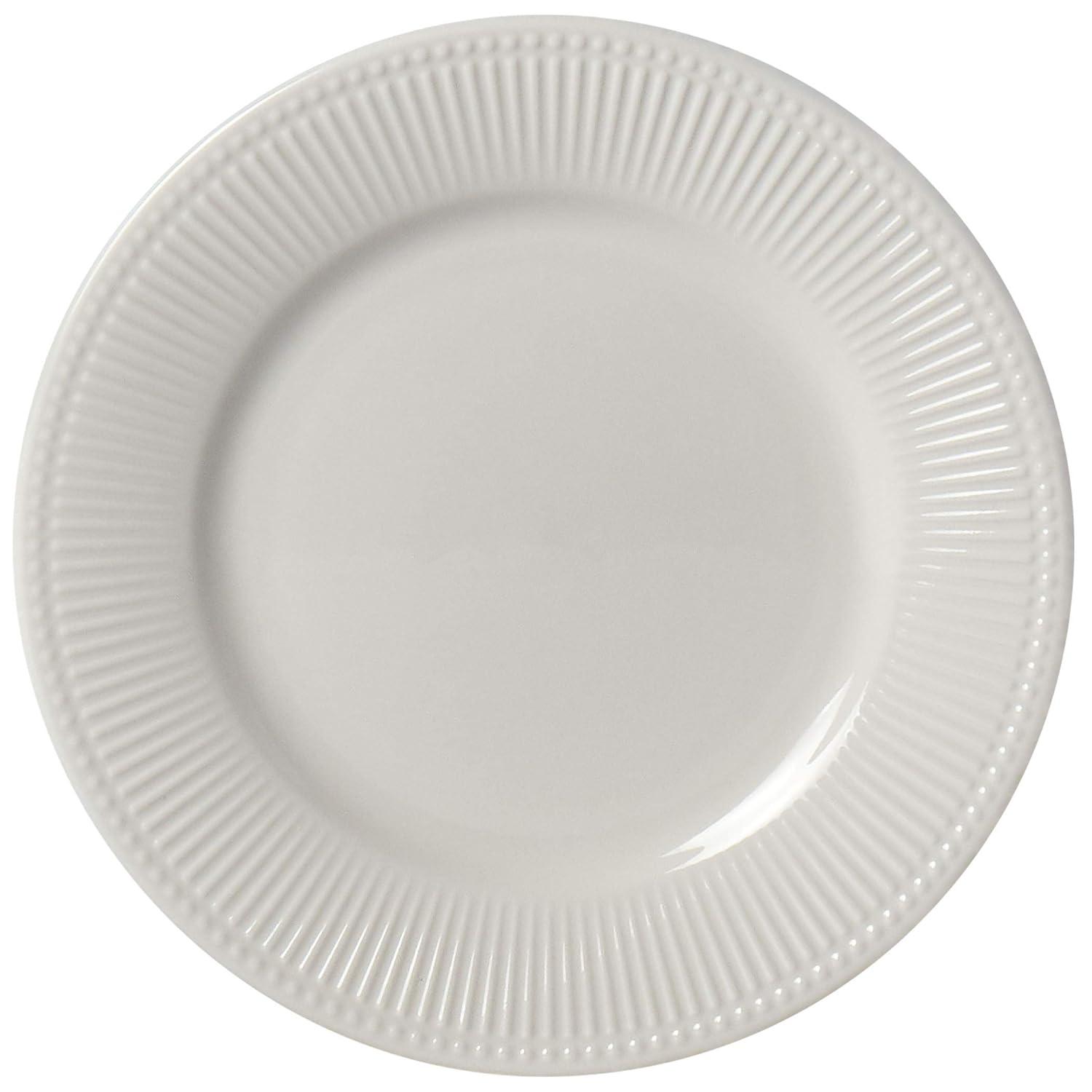 Tabletops Gallery Tabletops Gallery Fleur 16 Piece Dinnerware Set Embossed Bone White Porcelain (Dinner Plate, Salad)