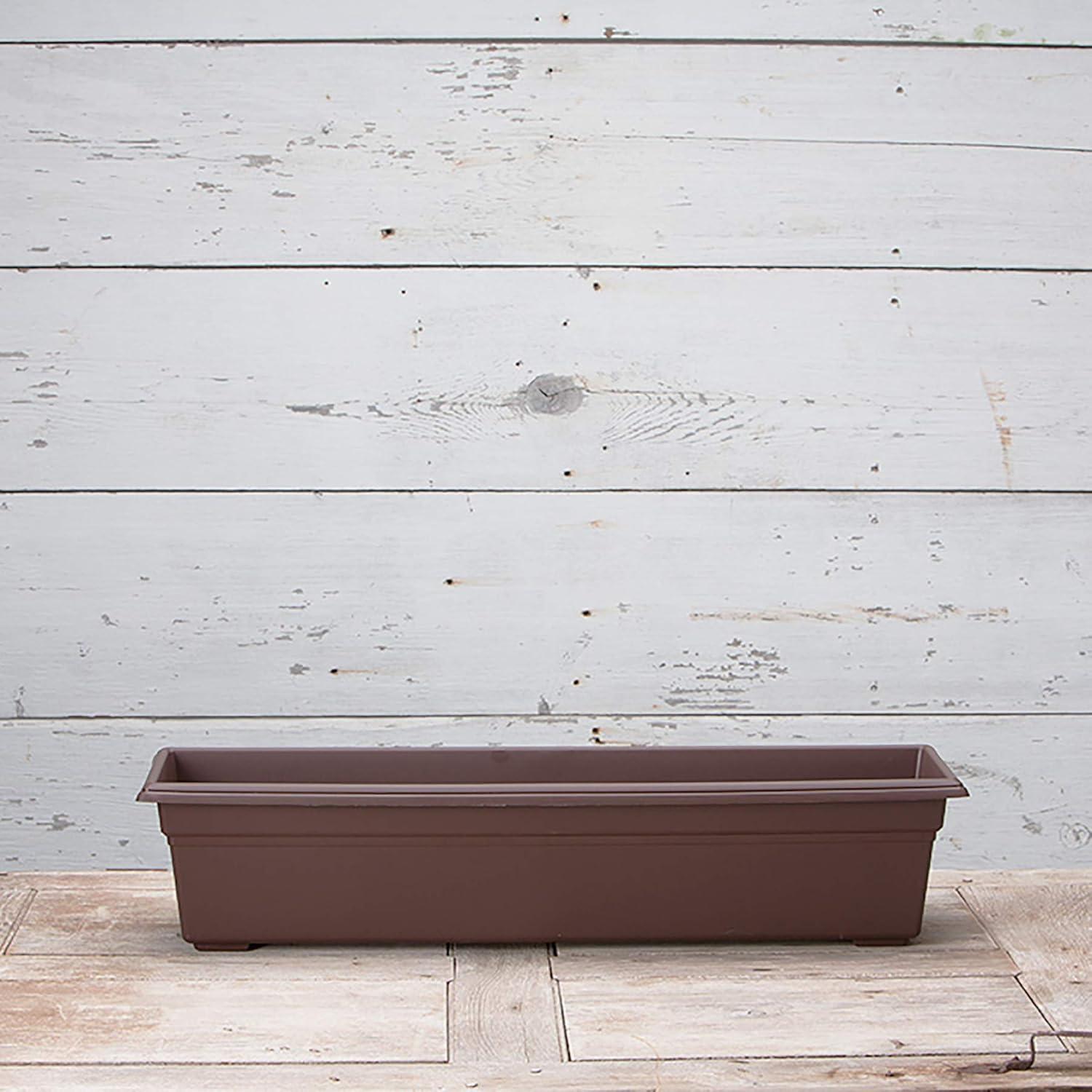 Countryside Matte Brown 30" Novelty Flower Box Planter