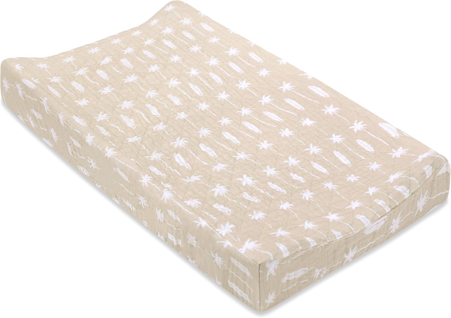 Beach Bum Quilted Muslin Changing Pad Cover