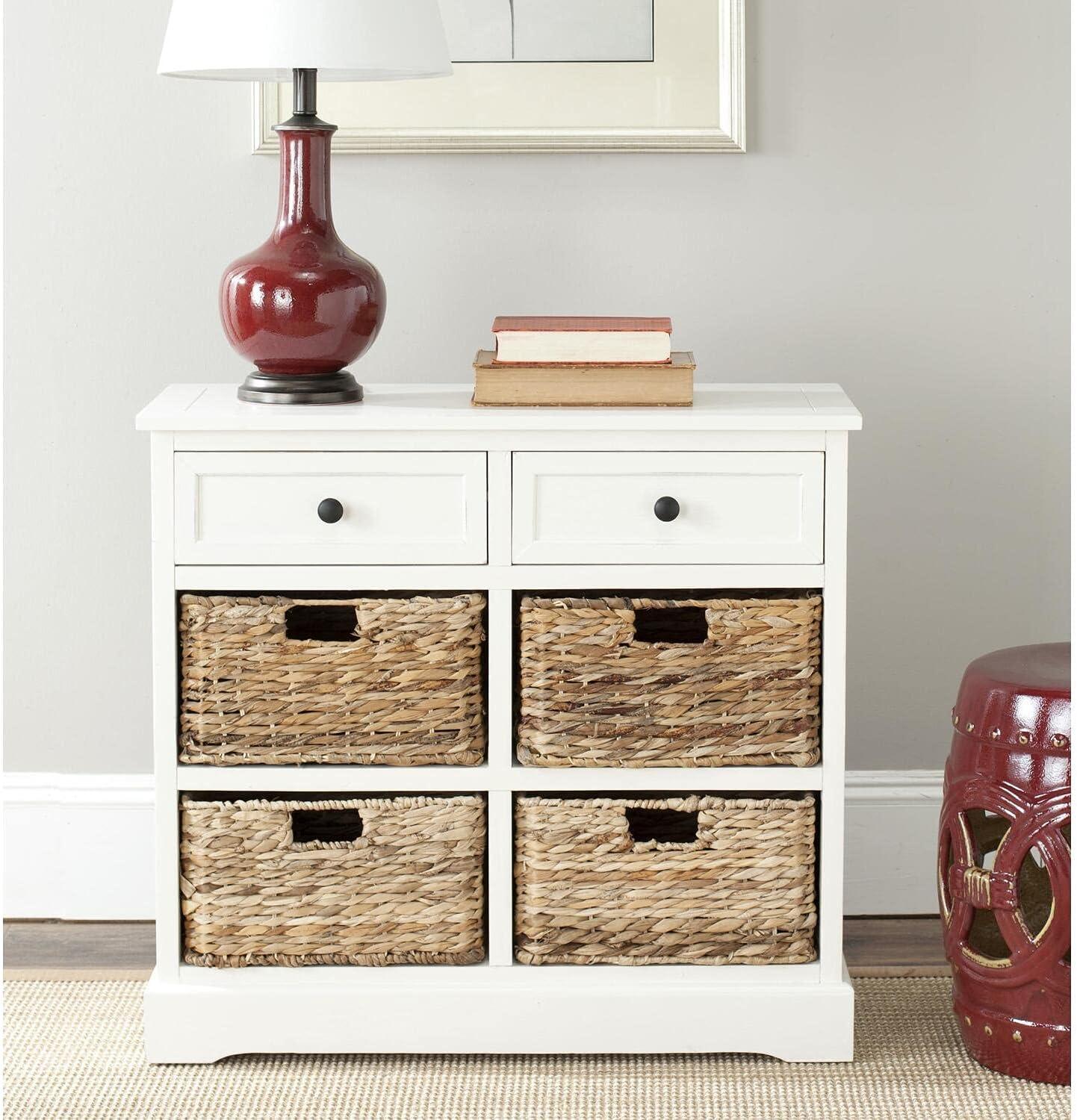 Herman Storage Unit with Wicker Baskets - Safavieh