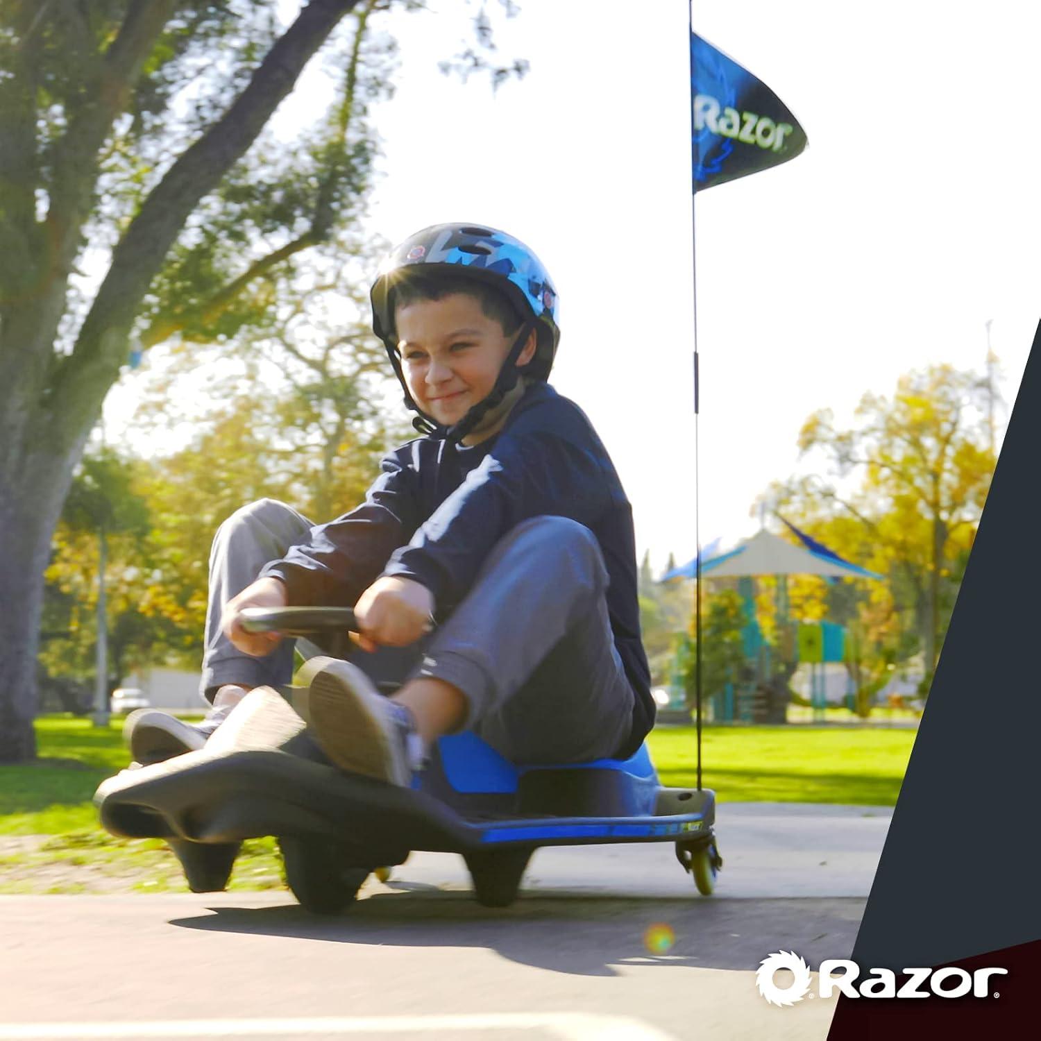 Crazy Cart Shift by Razor, Electric Drifting Go Kart for Child Ages 6+, 12V Powered Ride-on, Unisex