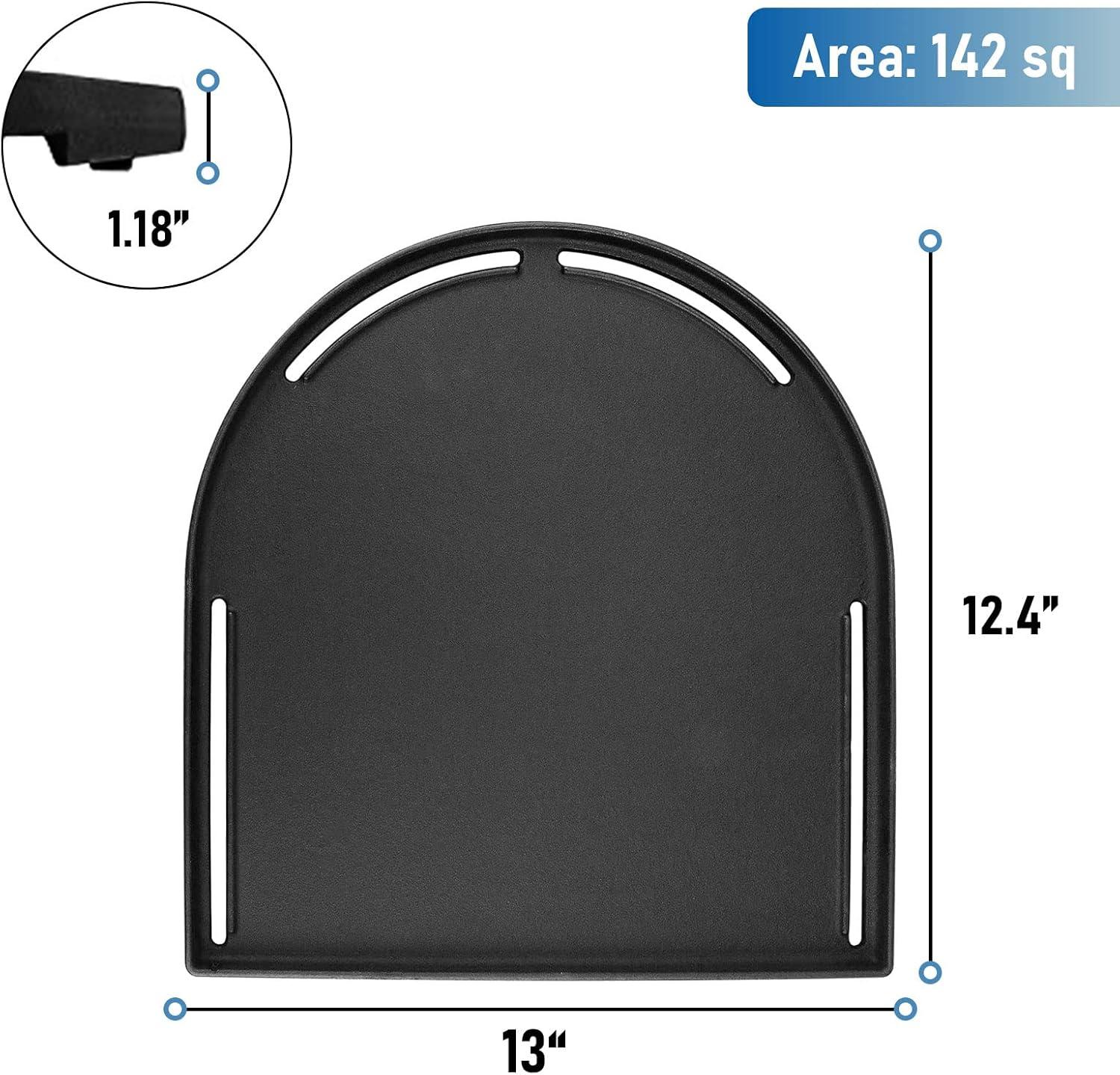 Cast Iron Half Grill Cooking Griddle for Coleman RoadTrip Swaptop Grills LX LXE LXX, Non-Stick Flat Cooking Pan BBQ Accessories, 1 Pack