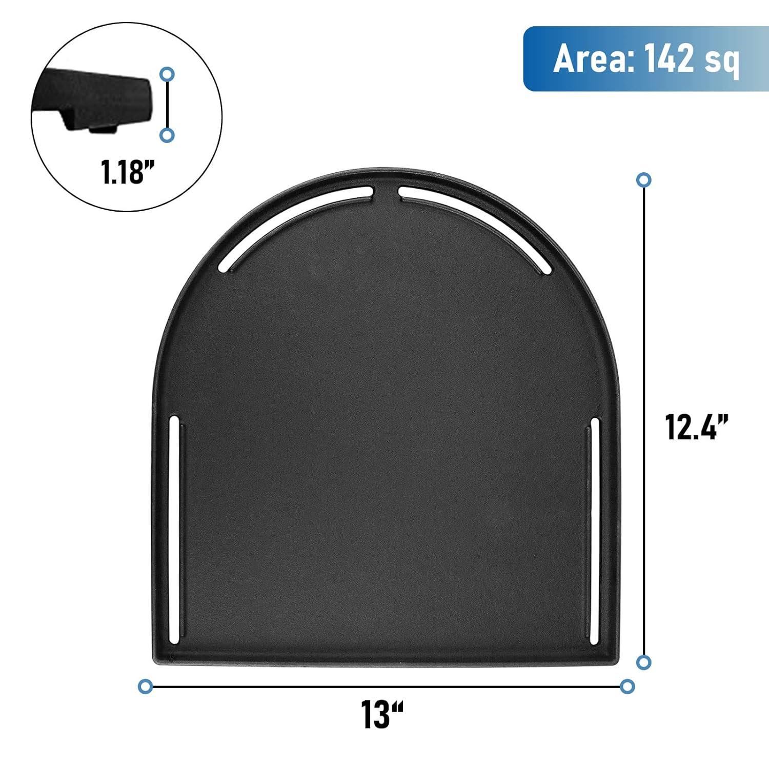 Cast Iron Half Grill Cooking Griddle for Coleman RoadTrip Swaptop Grills LX LXE LXX, Non-Stick Flat Cooking Pan BBQ Accessories, 1 Pack