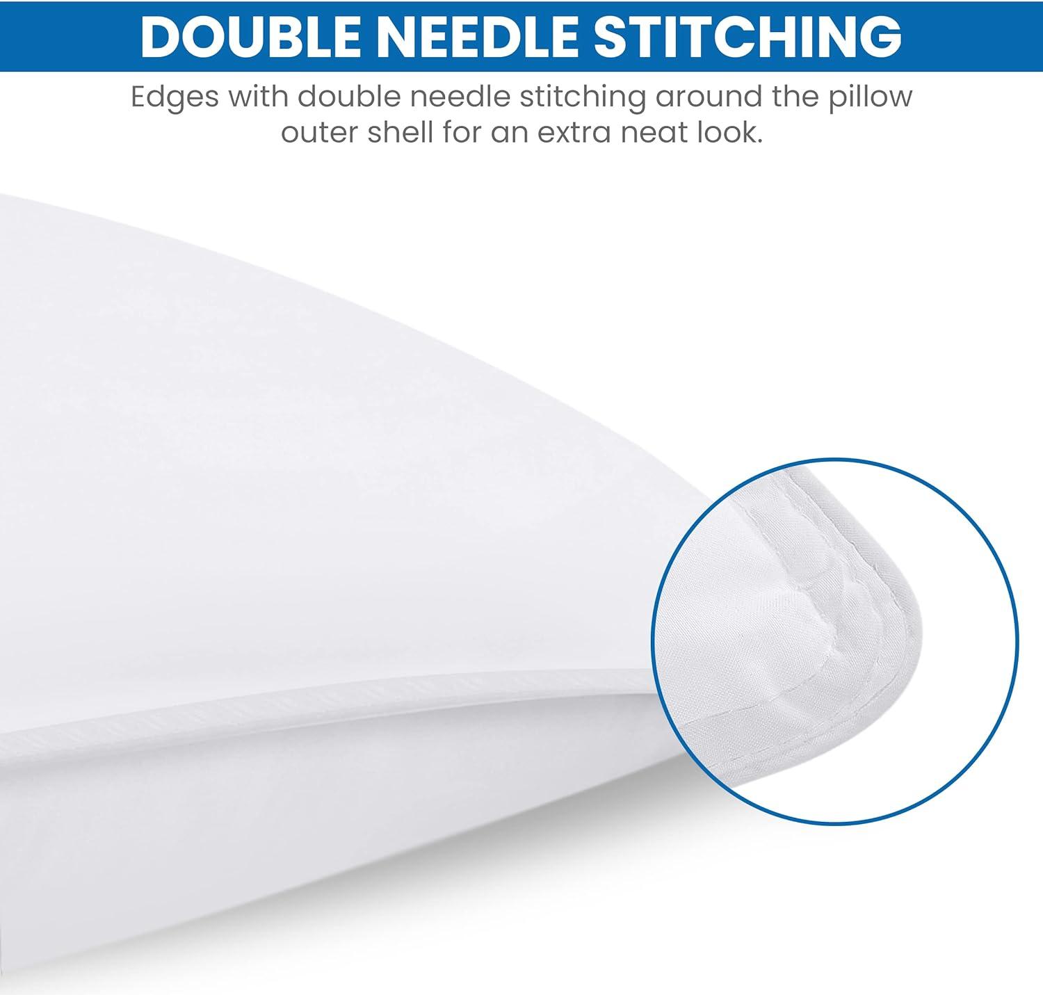 White King Size Polyester Bed Pillows Set of 2