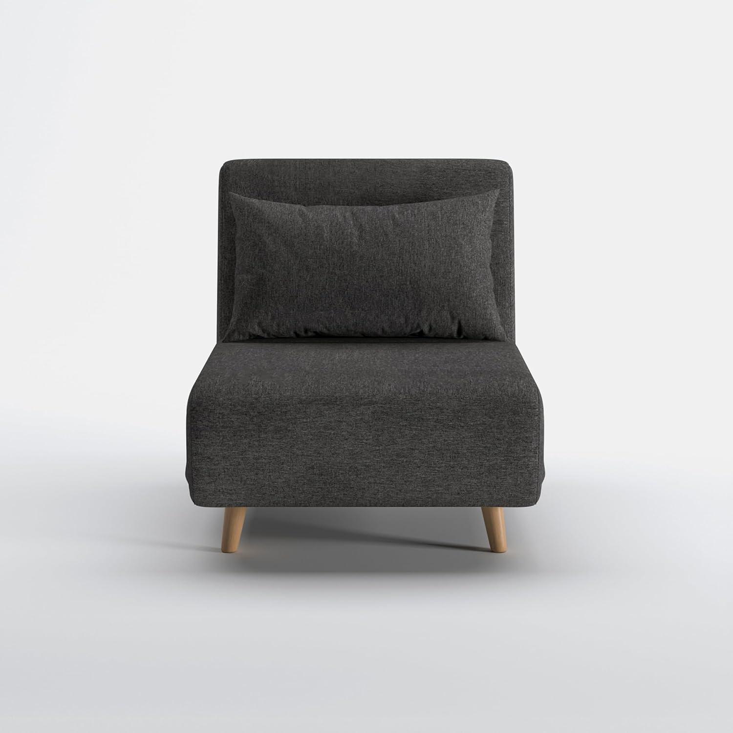 Artdeco Home Tustin Polyester Convertible Chair, Charcoal