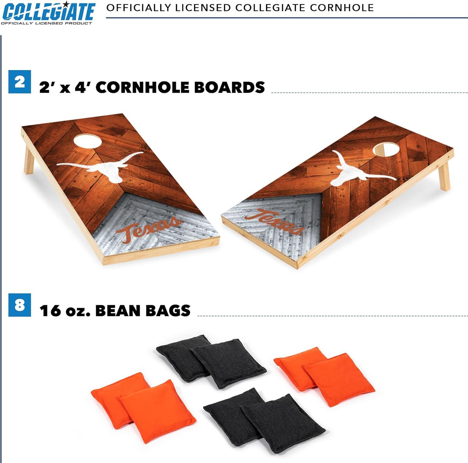 NCAA Texas Longhorns 2'x4' Wood Cornhole Set