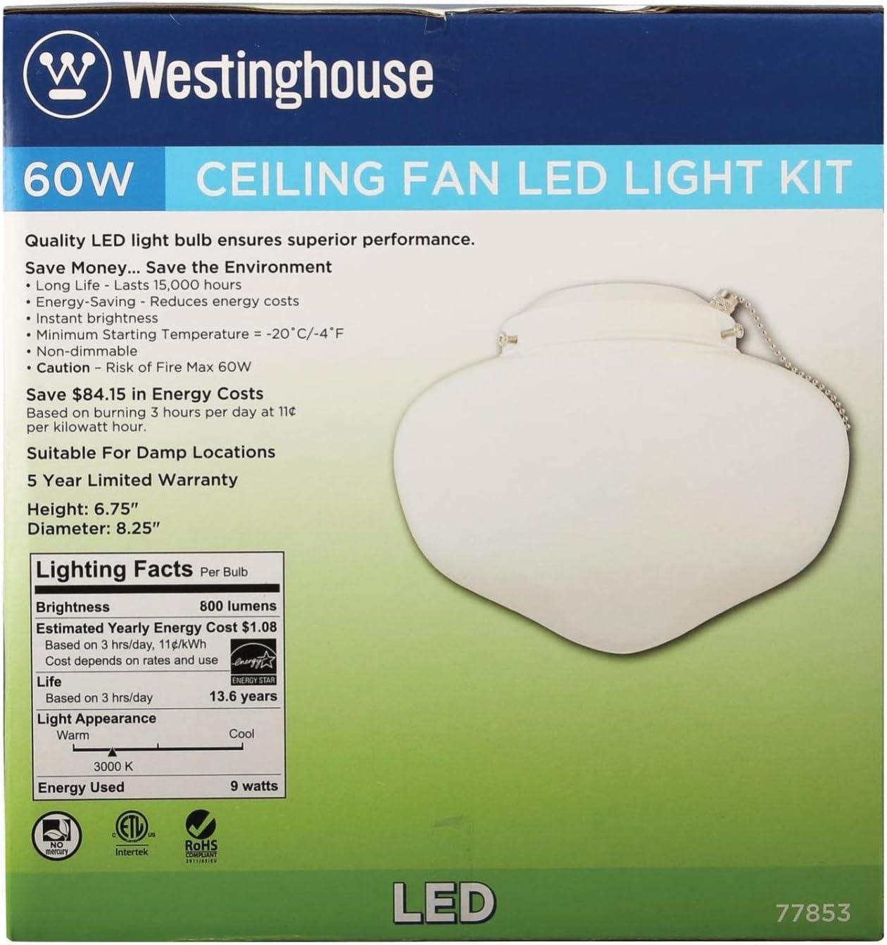 8.25'' 1 - Light Schoohouse Ceiling Fan Light Kit