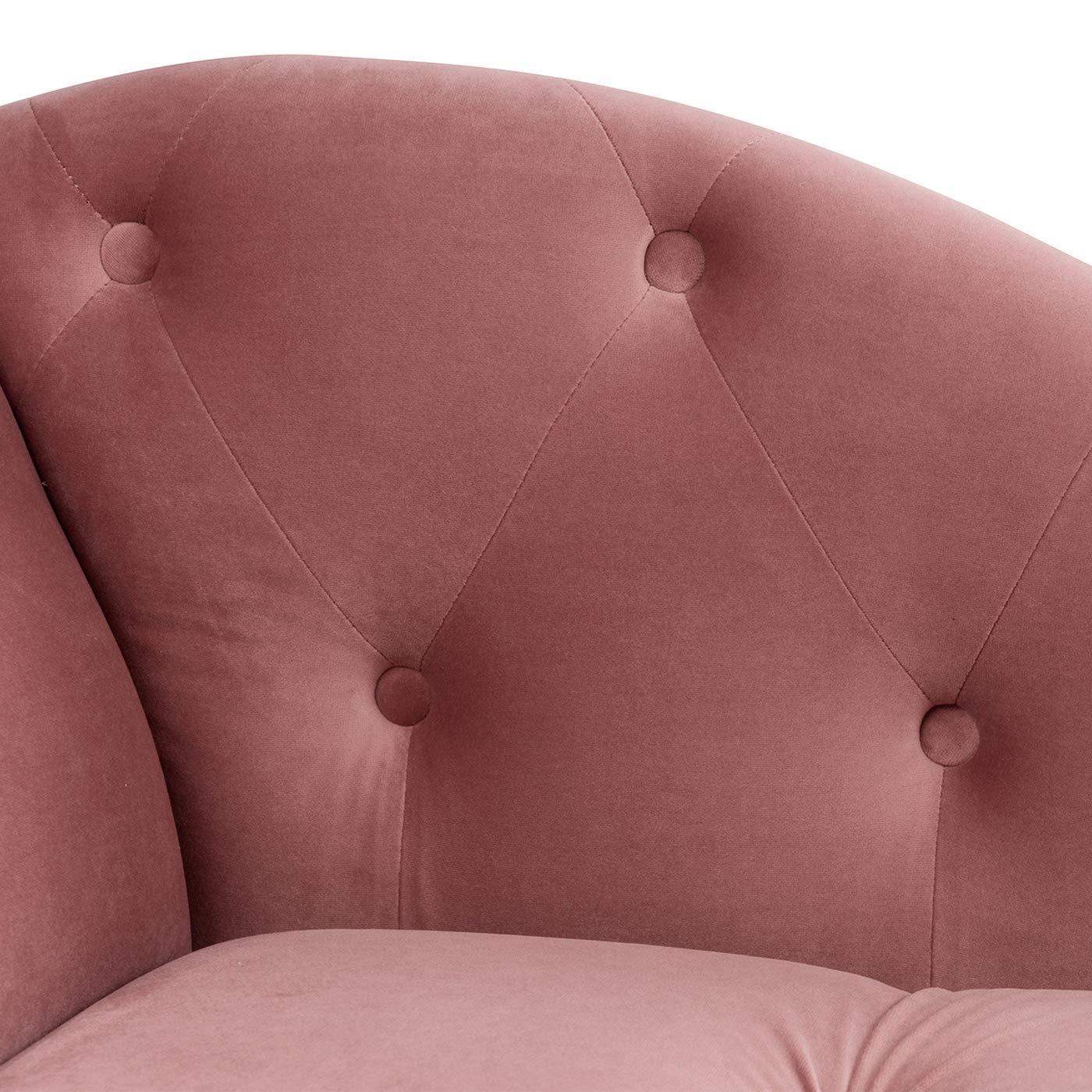 Samuel Tufted Roll Arm Chaise Lounge Ash Rose