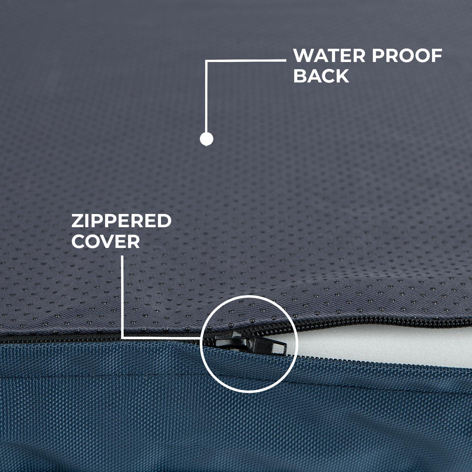 Best Pet Supplies Best Pet Supplies Dog Crate Mat with Waterproof Exterior, Orthopedic Foam, and Sherpa Cover - Blue