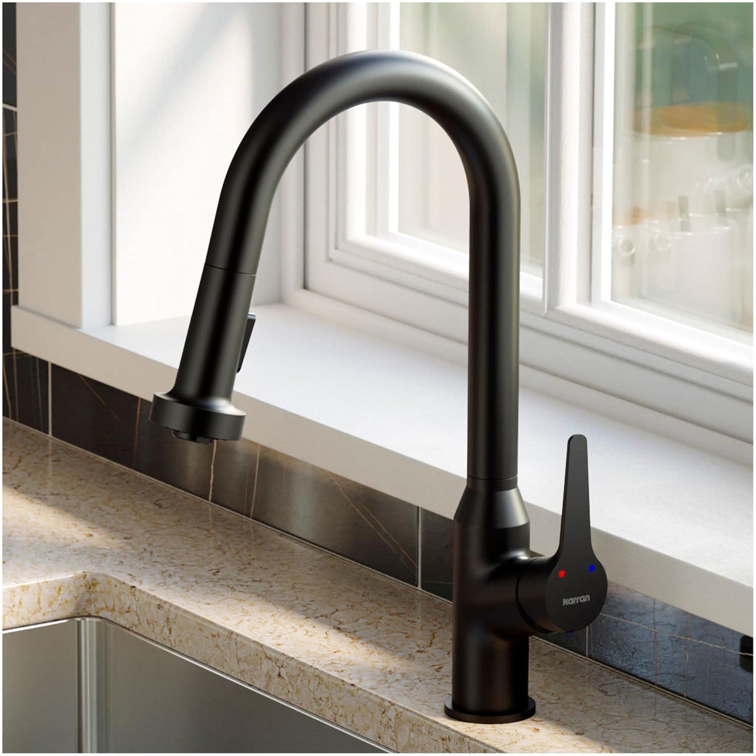 Karran Karran Scottsdale Single Handle Pull Down Sprayer Kitchen Faucet KKF250SS