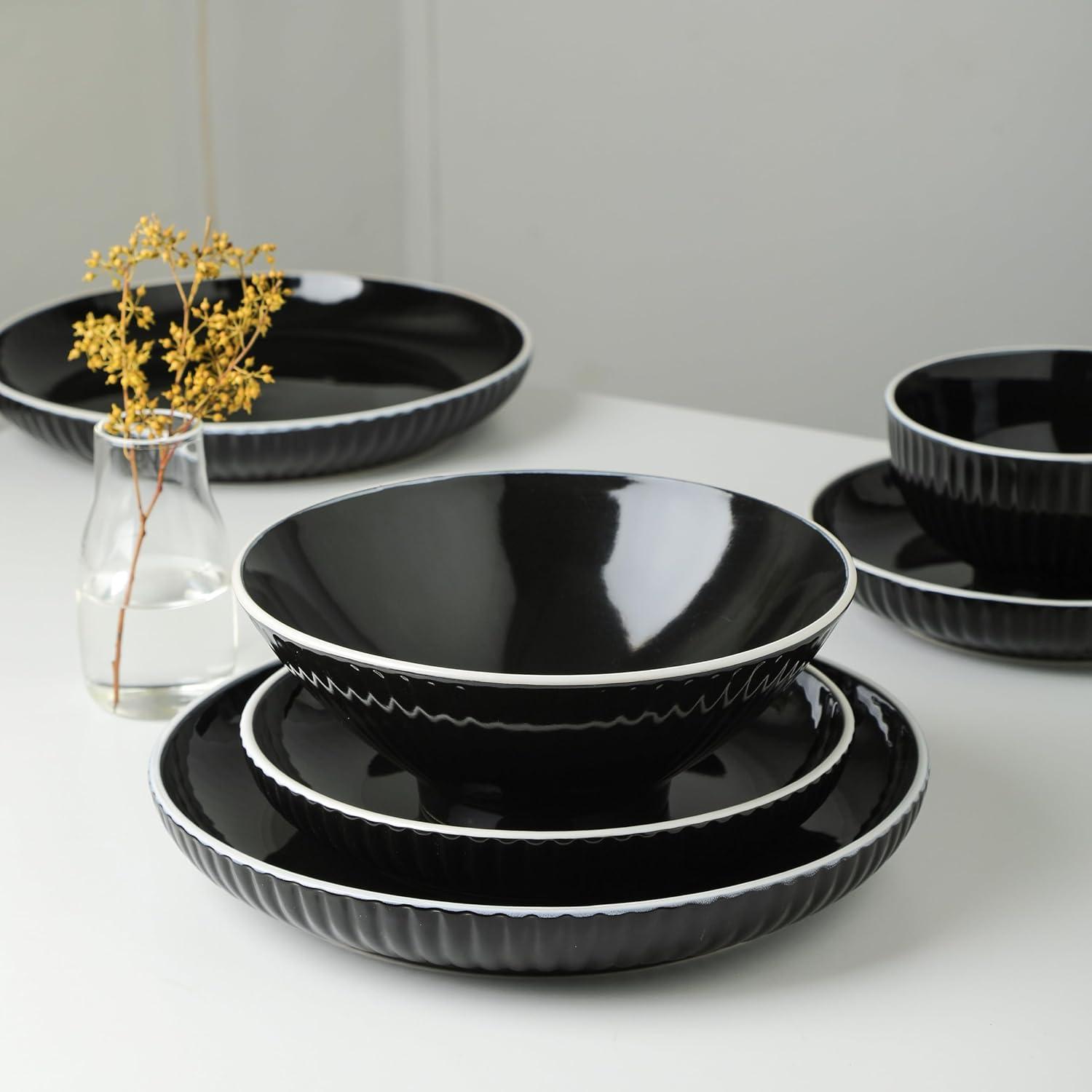 Christian Siriano Lustra 32 Piece Stoneware Dinnerware Set - Service for 8 (Set of 32)
