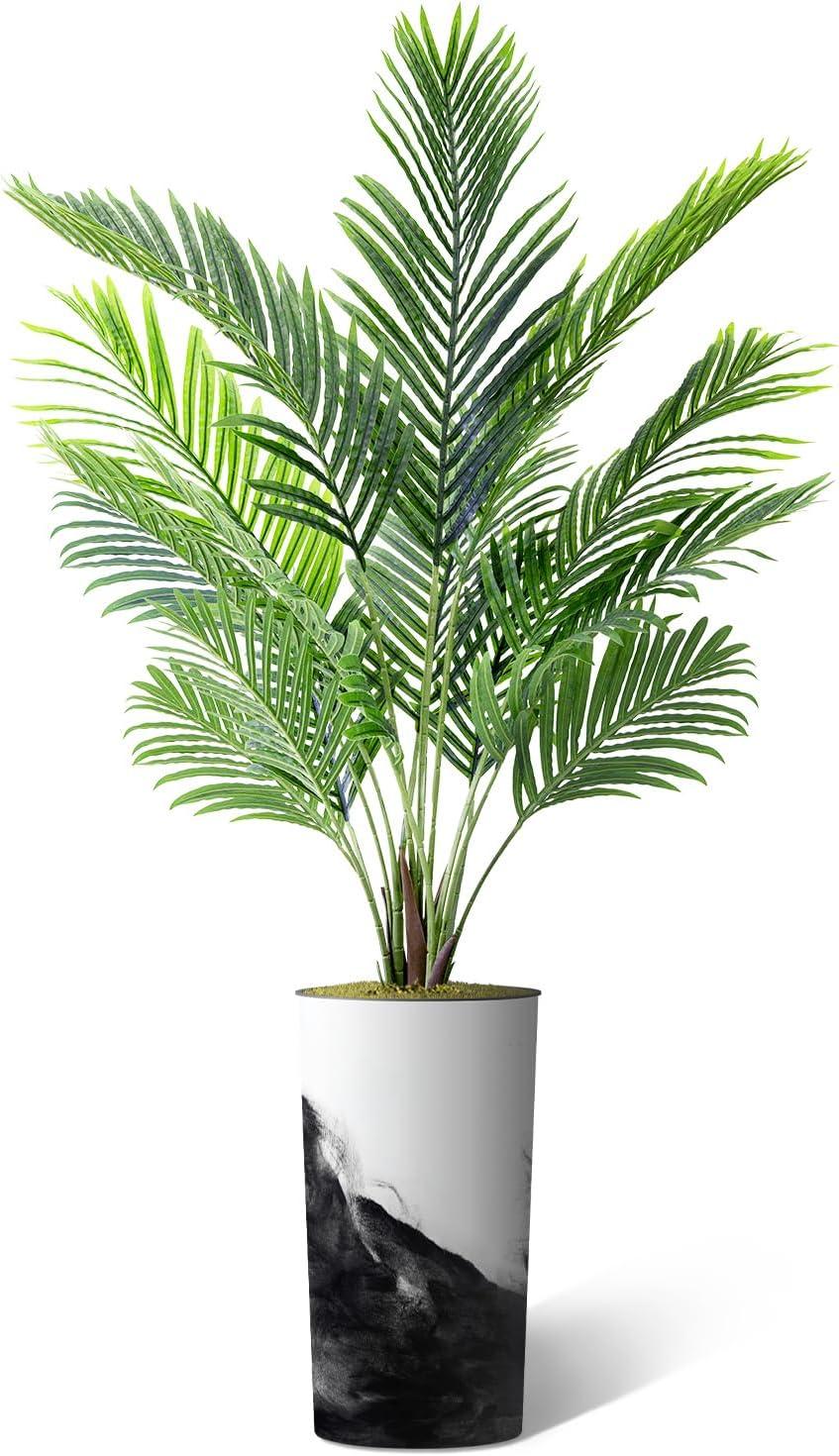 SIGNLEADER Artificial Plant In Planter, Fake Areca Tropical Palm Plant Home Decoration (Plant Pot Plus Plant)