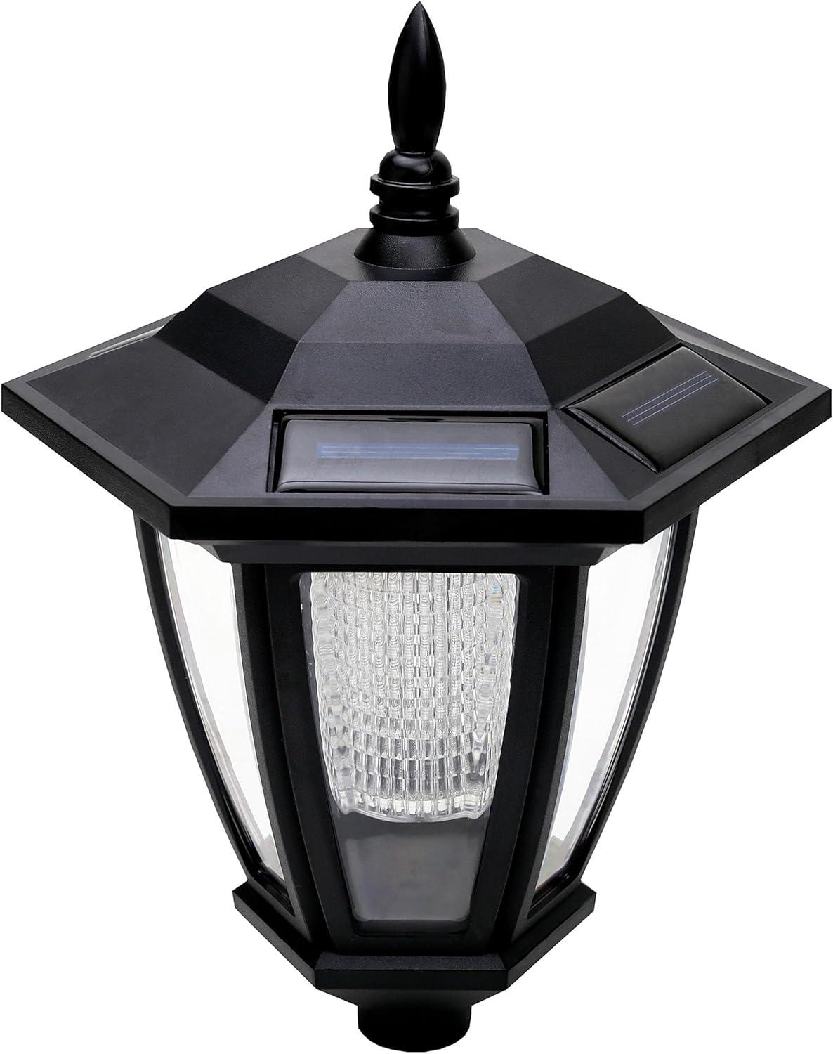 Solar Black LED Outdoor Wall Lantern