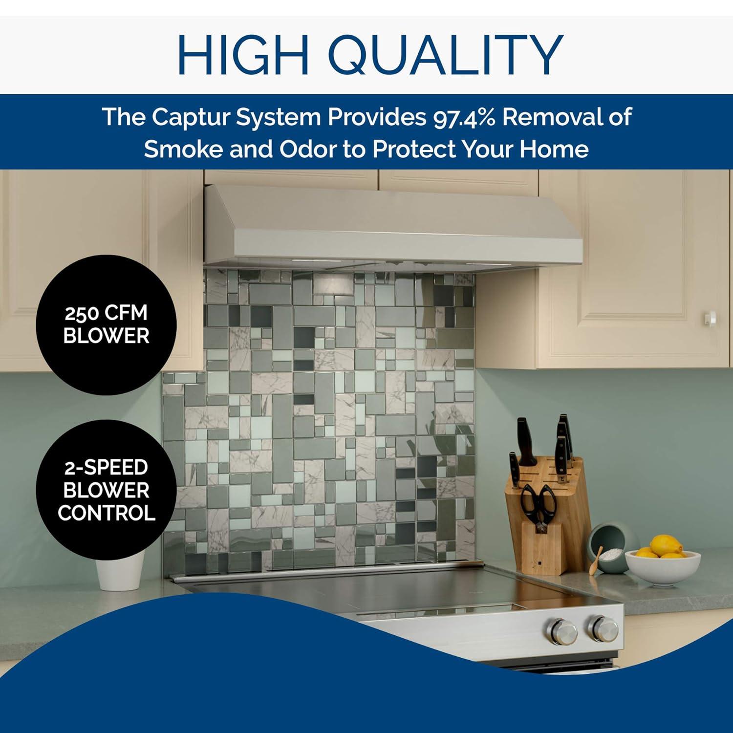 Broan NuTone 30" Stainless Steel 300 CFM Convertible Under Cabinet Range Hood with Mesh Filter