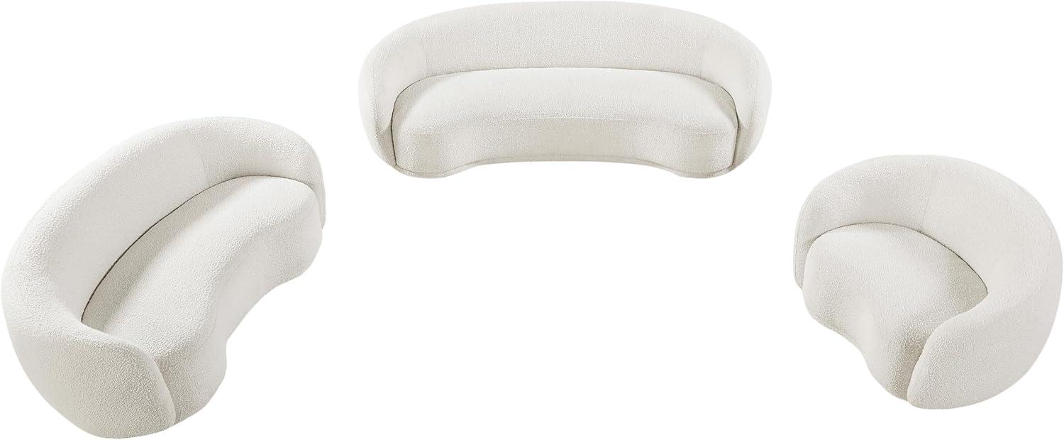 Meridian Furniture Hyde Modern Boucle Loveseat, Cream