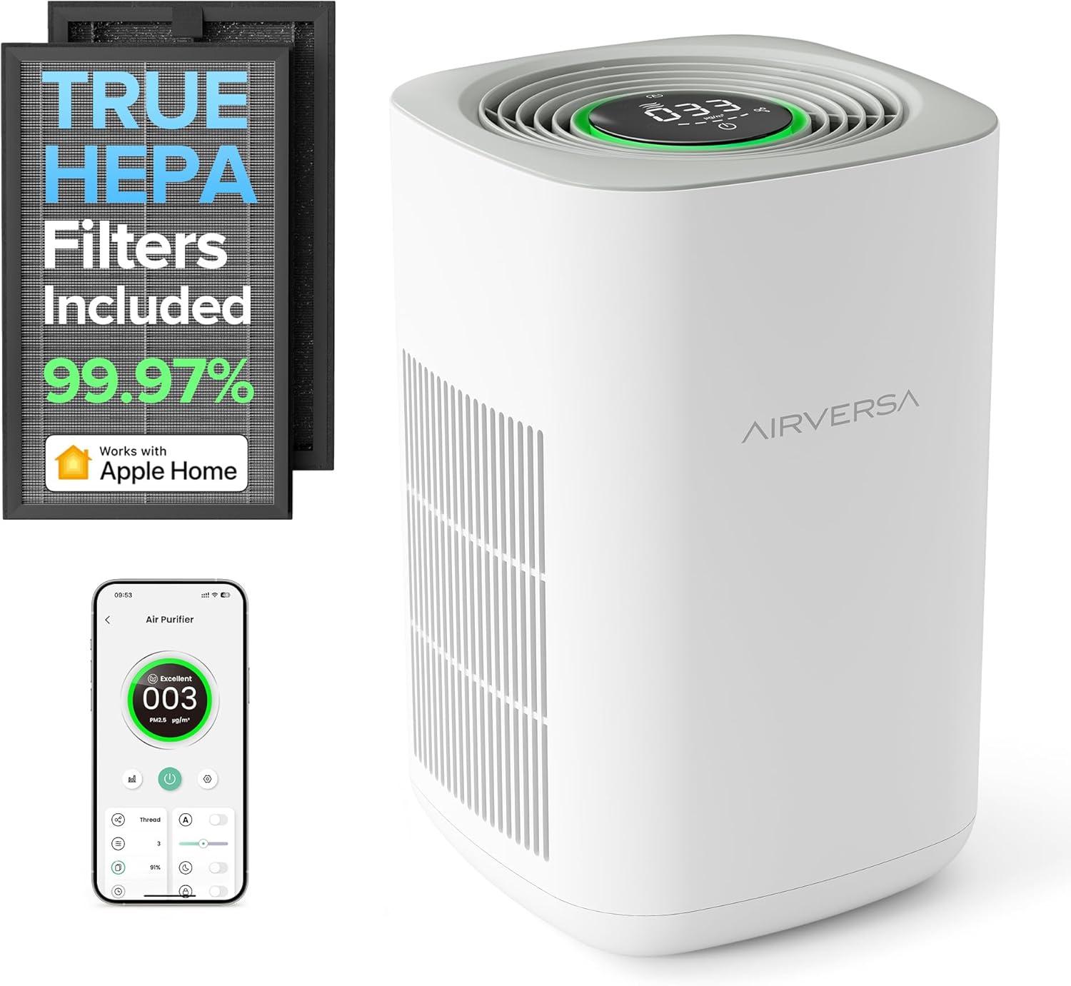 White True HEPA Air Purifier with Apple HomeKit Control