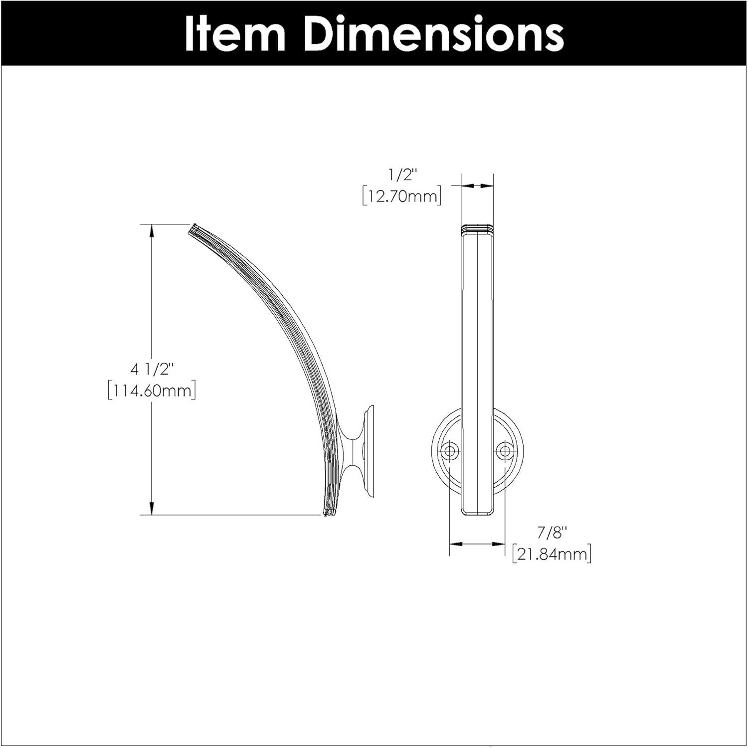 Satin Nickel Modern Wall Mount Hook