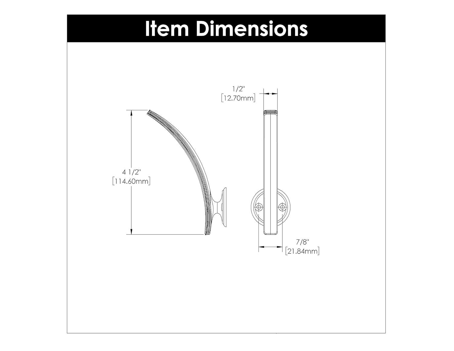 Satin Nickel Modern Wall Mount Hook
