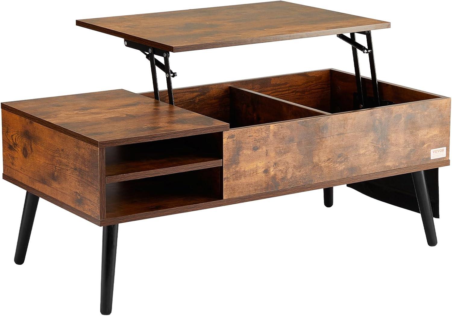 George Oliver George Oliver Lift Top Coffee Table 39.4 in Rectangle Coffee Table for Living Room Brown