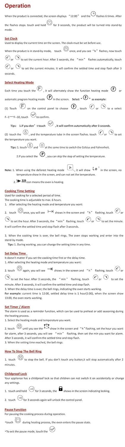 Electric oven,Built-in Over with 8 automatic recipes,Multifunctional timer,safety lock,LED Screen,Smart Touch Control,240V,2800W,5 Rack Positions