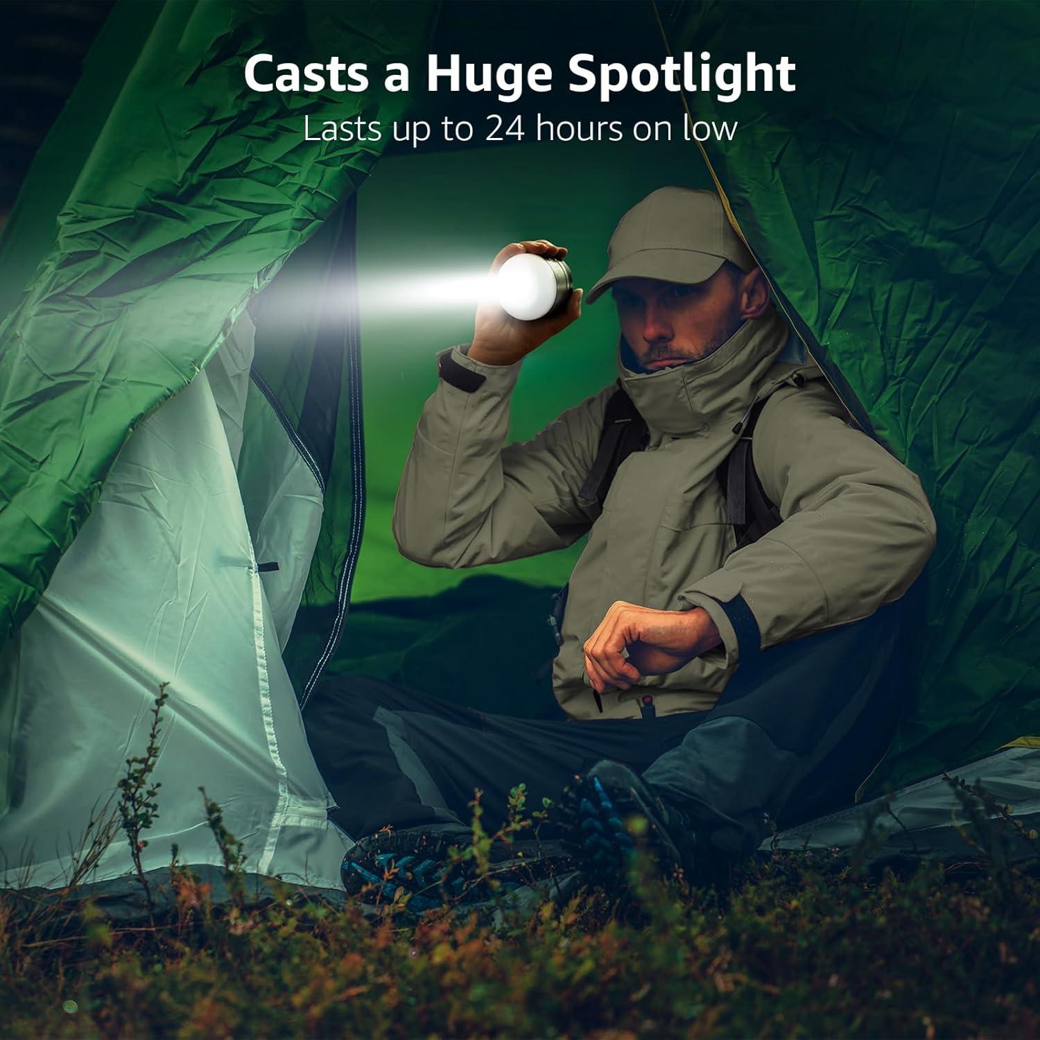 Lepro LED Camping Lantern Rechargeable,  310LM, 5 Light Modes, Waterproof, Mini Portable Camping Accessories Gear for Hurricane Emergency, Outdoor, Hiking Daily Lighting
