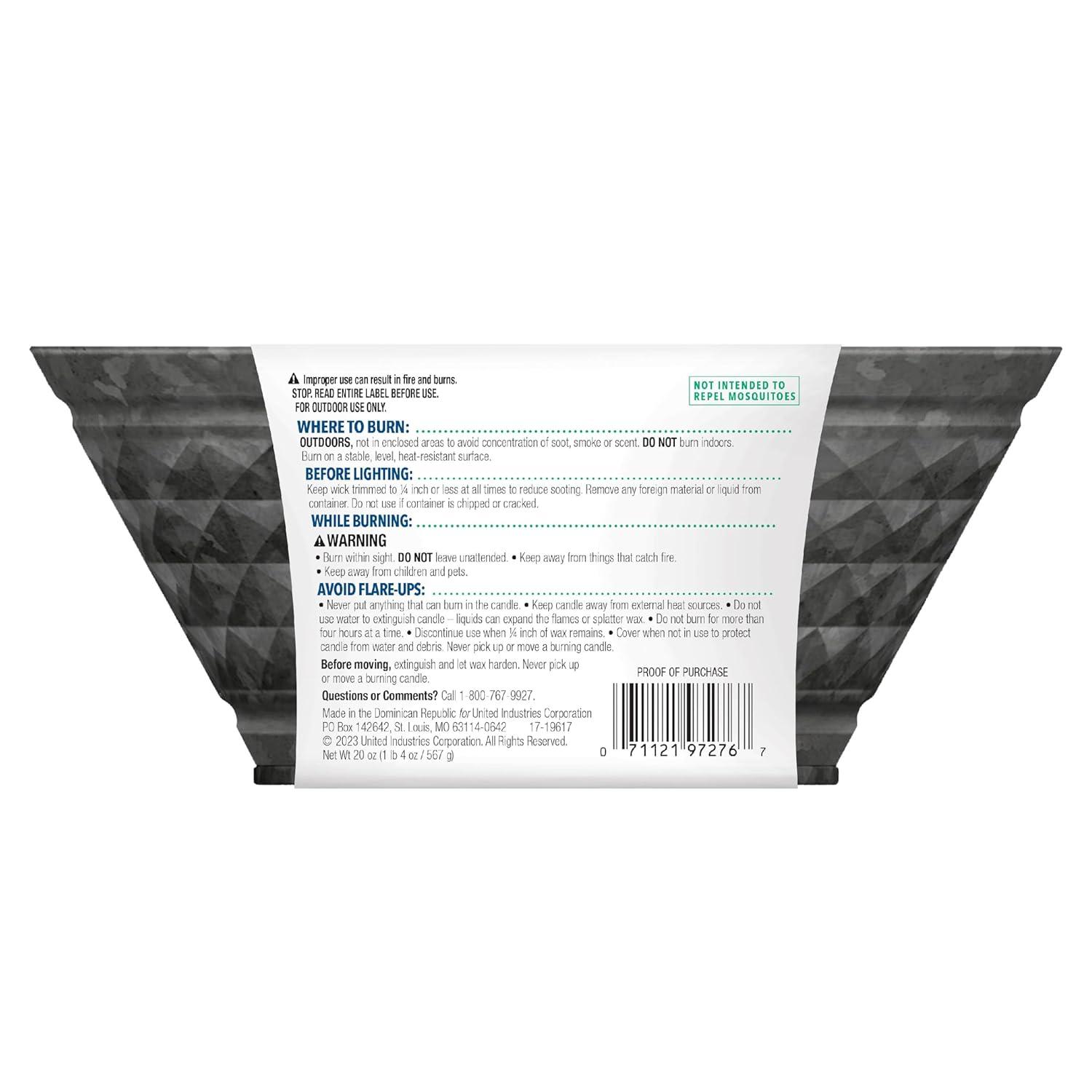 Cutter 7301690 20 oz Citro Guard Citronella Candle for Mosquitoes & Other Flying Insects