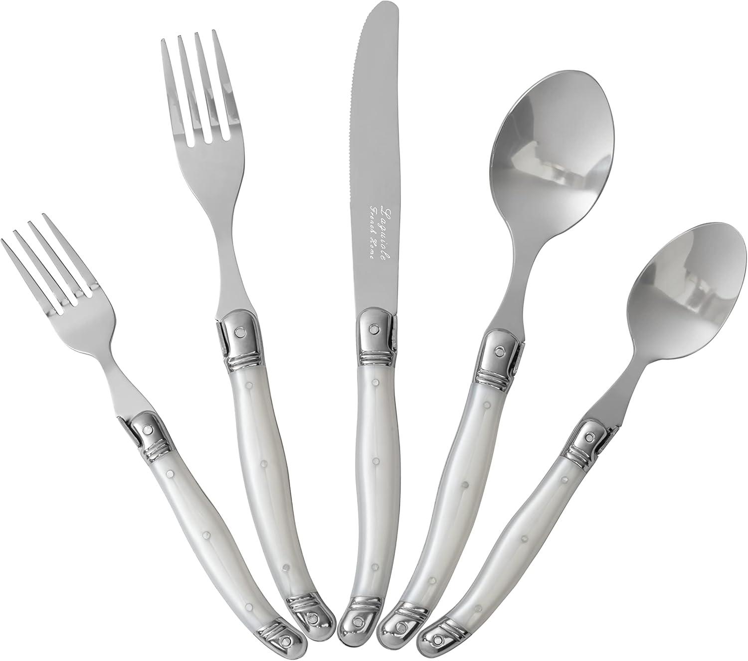 French Home Laguiole 20 Piece Stainless Steel Flatware Set, Service for 4 (Set of 20)