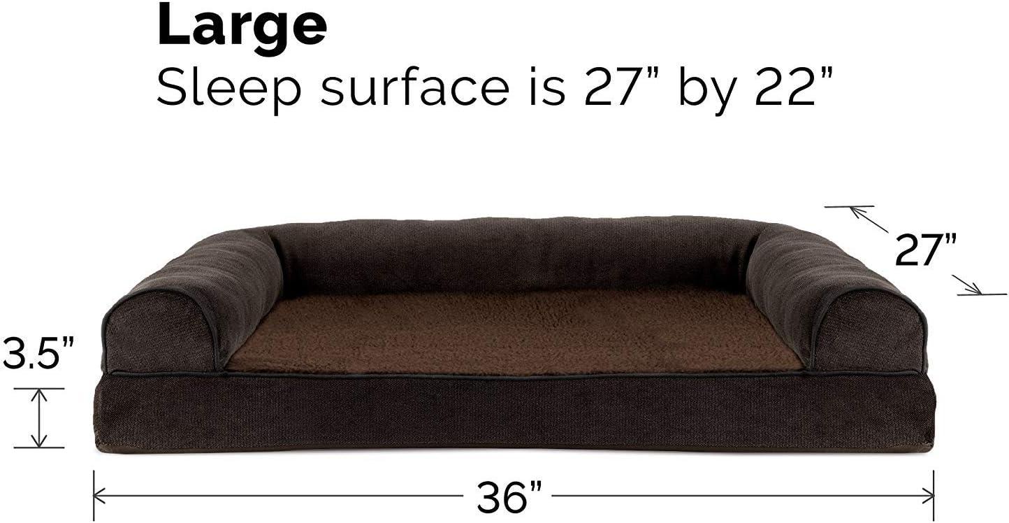 FurHaven Orthopedic Suede Pet Bed