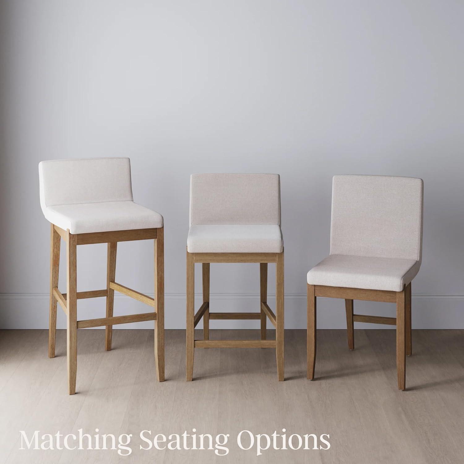 Nathan James Upholstered Wooden Stool