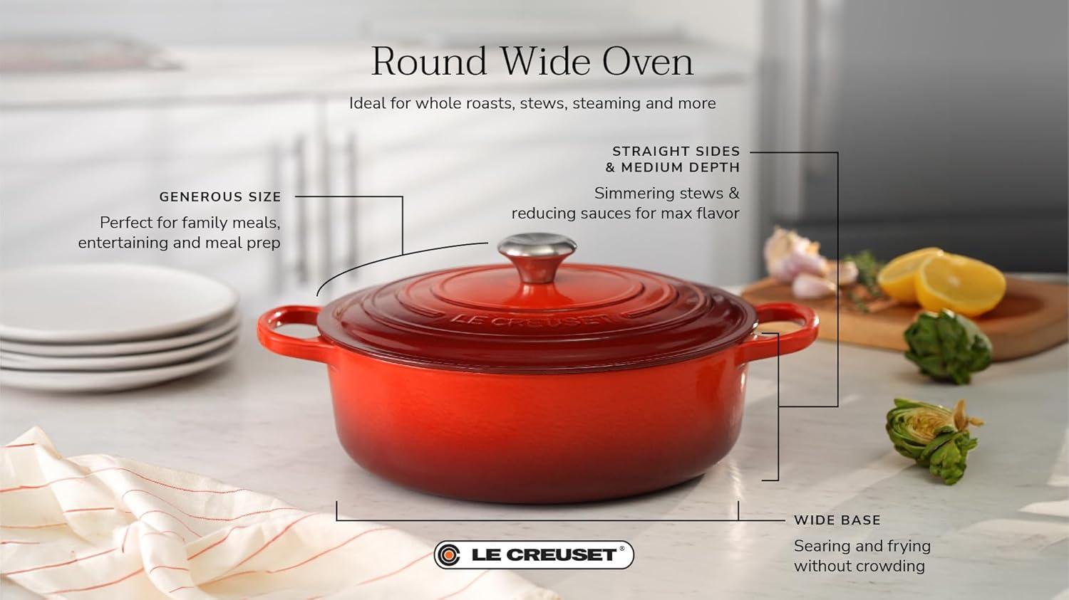 Le Creuset Le Creuset Enameled Cast Iron Signature Round Wide Dutch Oven, 6.75 Qt.