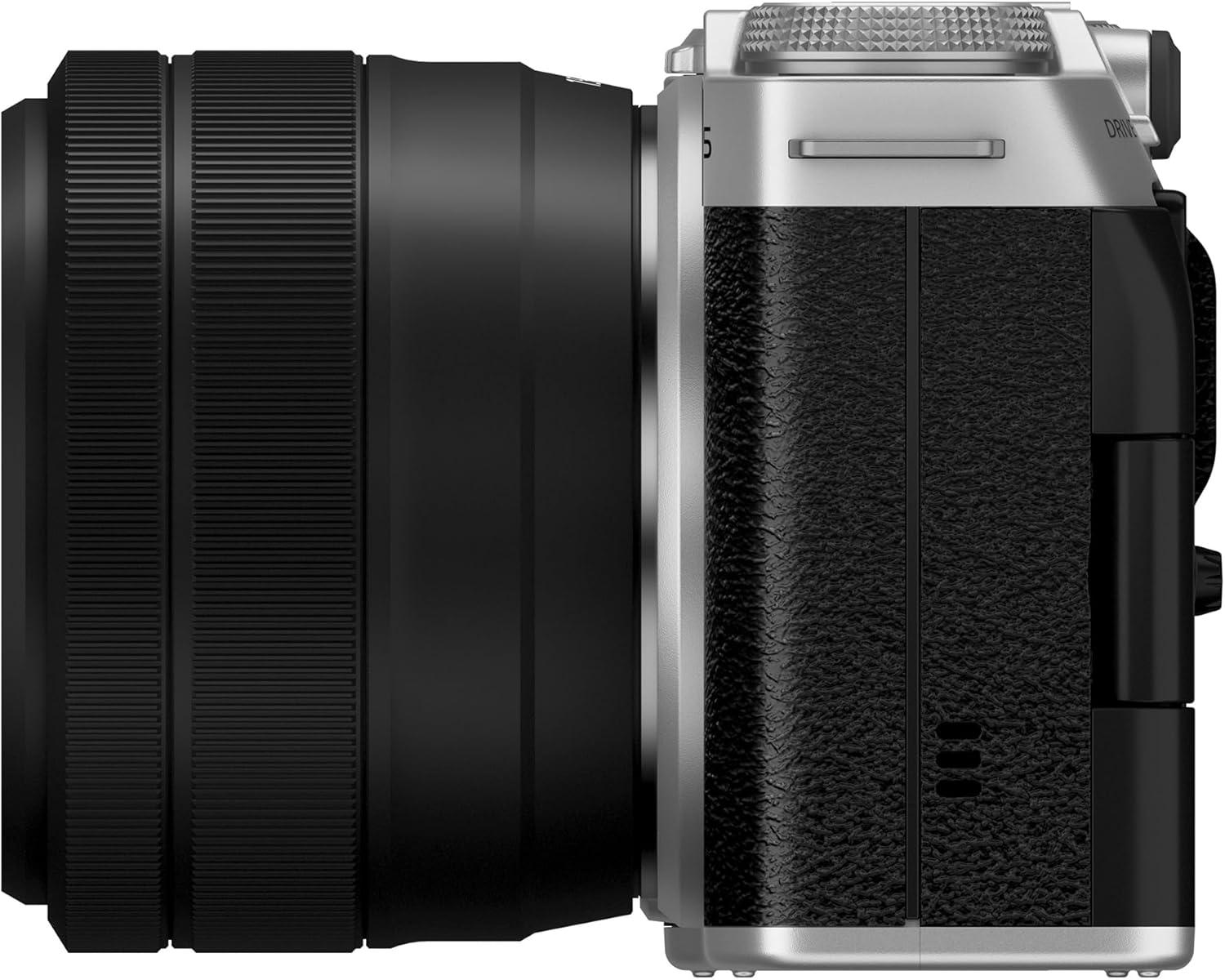 Fujifilm X-M5 Mirrorless Camera Body with XC 15-45mm F3.5-5.6 OIS PZ Lens (Silver)
