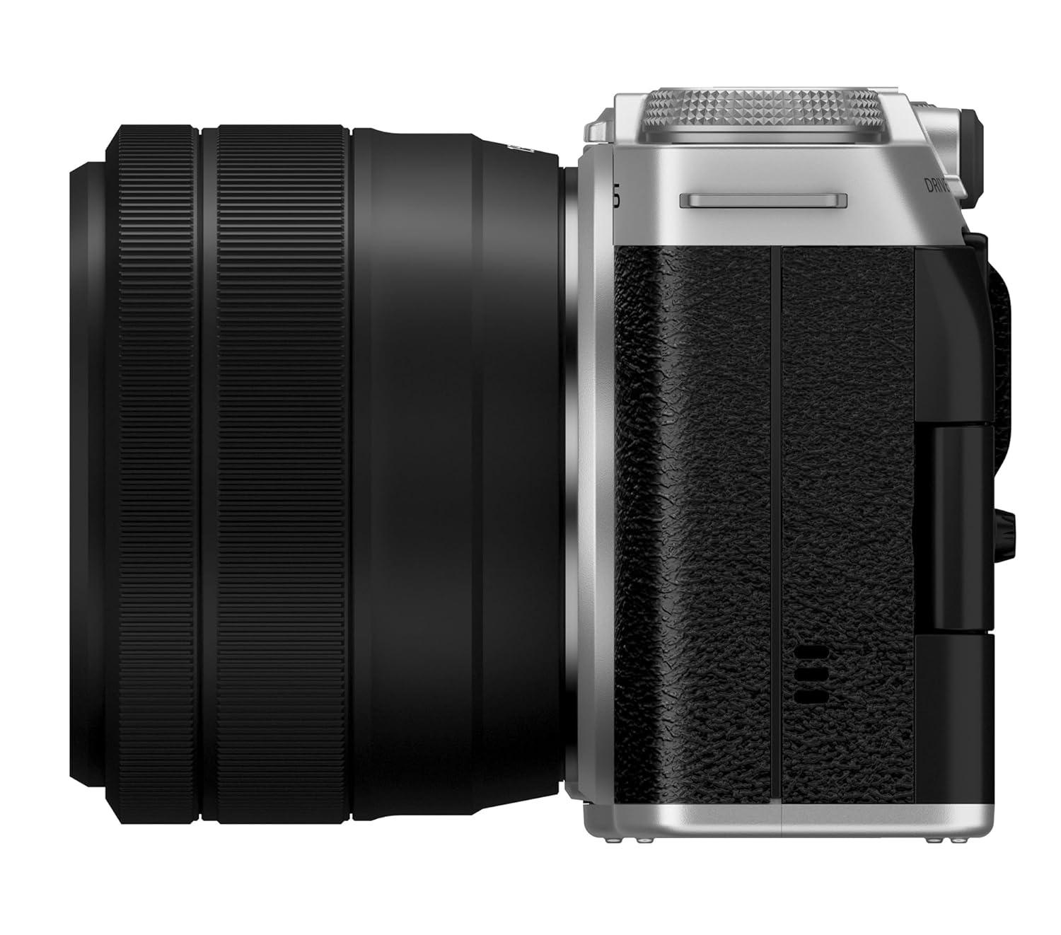 Fujifilm X-M5 Mirrorless Camera Body with XC 15-45mm F3.5-5.6 OIS PZ Lens (Silver)