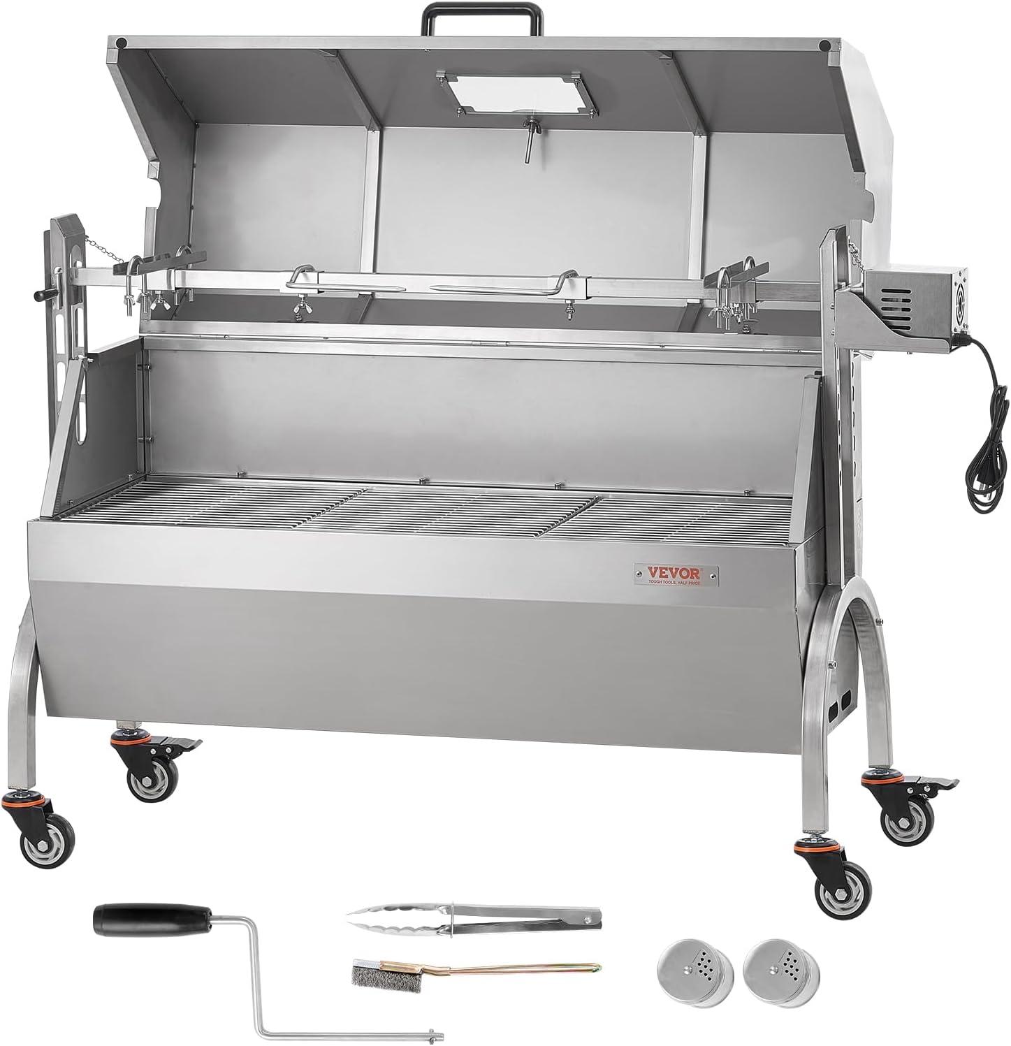 Roaster Spit Rotisserie BBQ Grill Pig Lamb Chicken Roaster 52W 198LBS