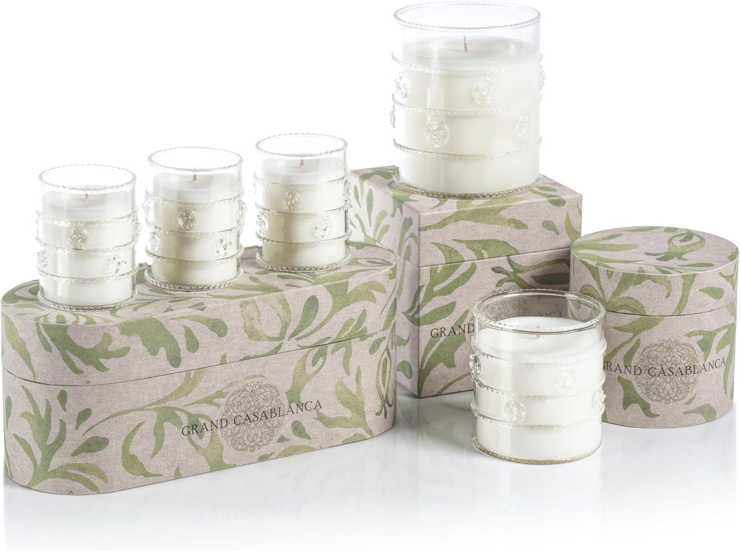 Zodax Grand Casablanca Scented Candle, Wild Tuberose