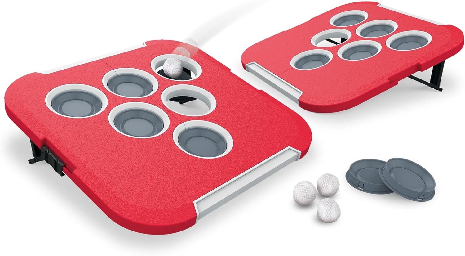 Red Outdoor Bean Bag Pong Cornhole Game Set