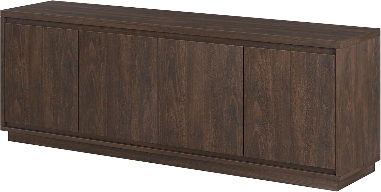 Presque 68" Alder Brown Composite TV Stand with Cabinets