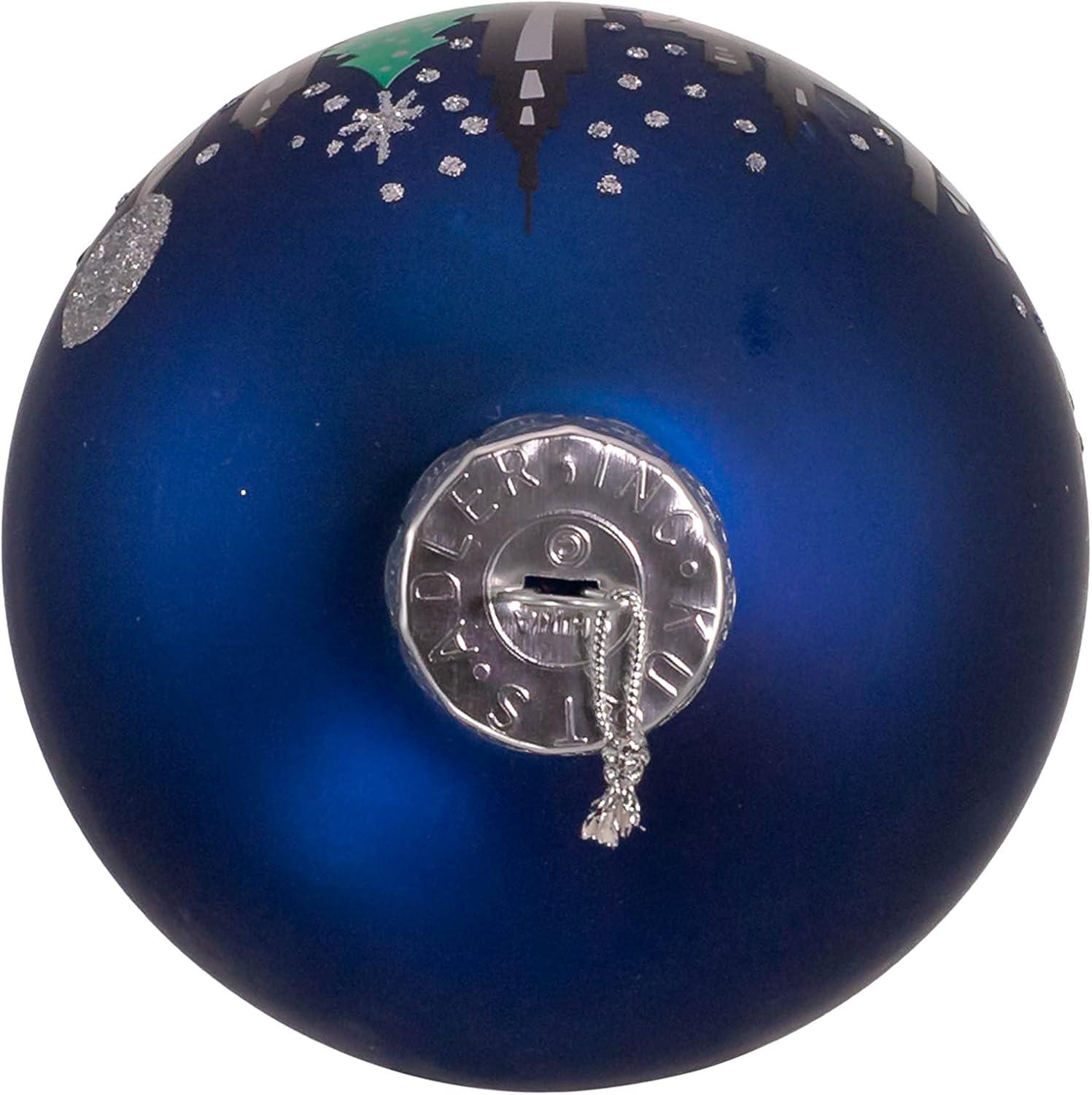 Kurt Adler New York Glass Ball Ornament, 80mm