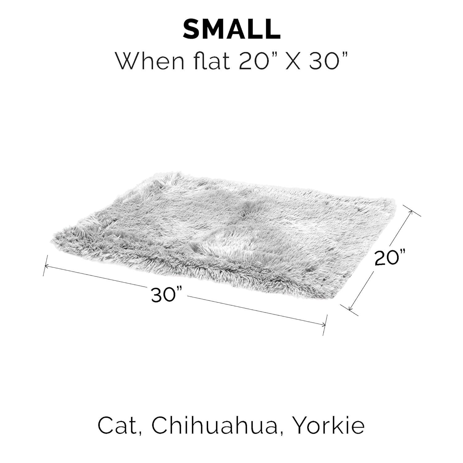 QUALITY FLOORING INC. Waterproof Throw Blanket For Dogs & Indoor Cats, Washable - Shaggy Plush Calming Long Faux Fur & Velvet Dog Blanket