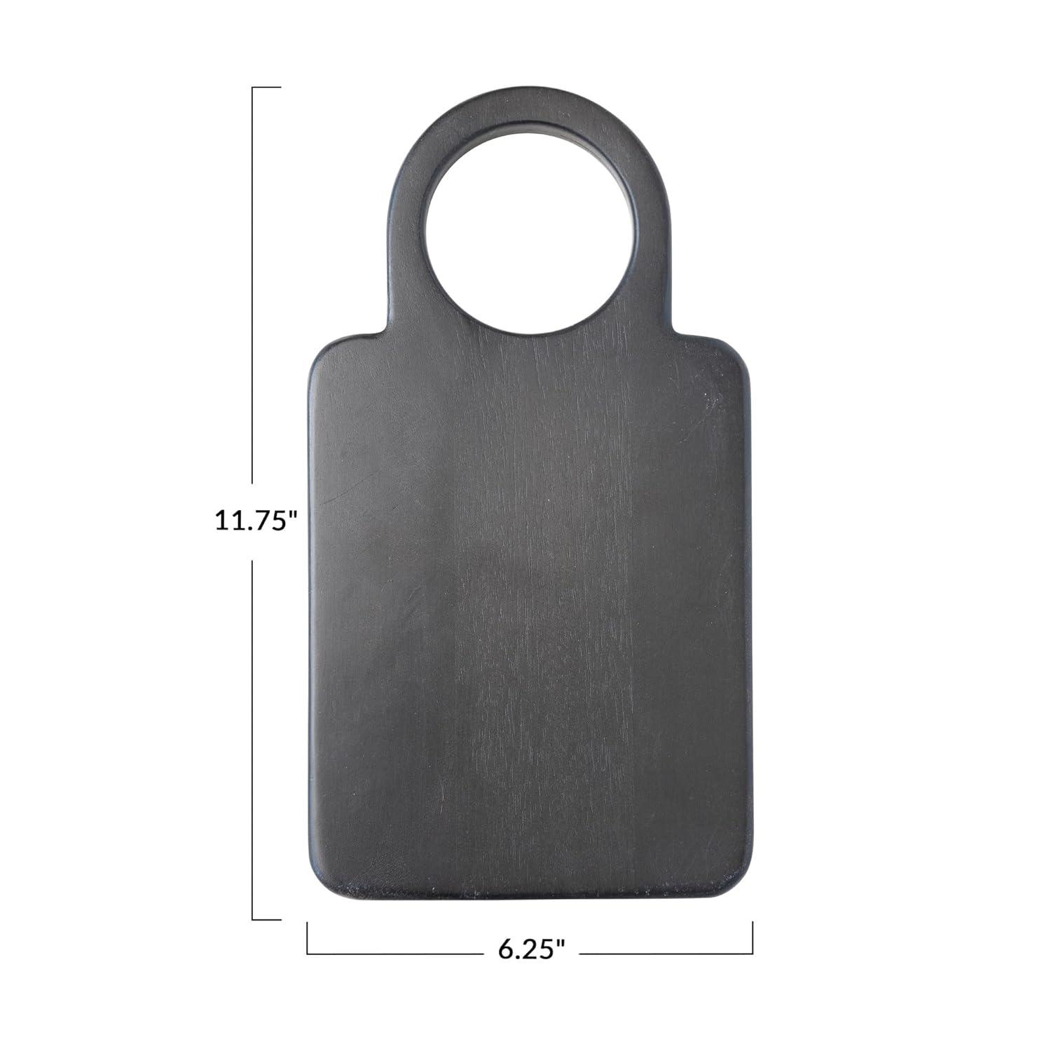 Creative Co-Op Mango Wood Cutting Board with Round Handle