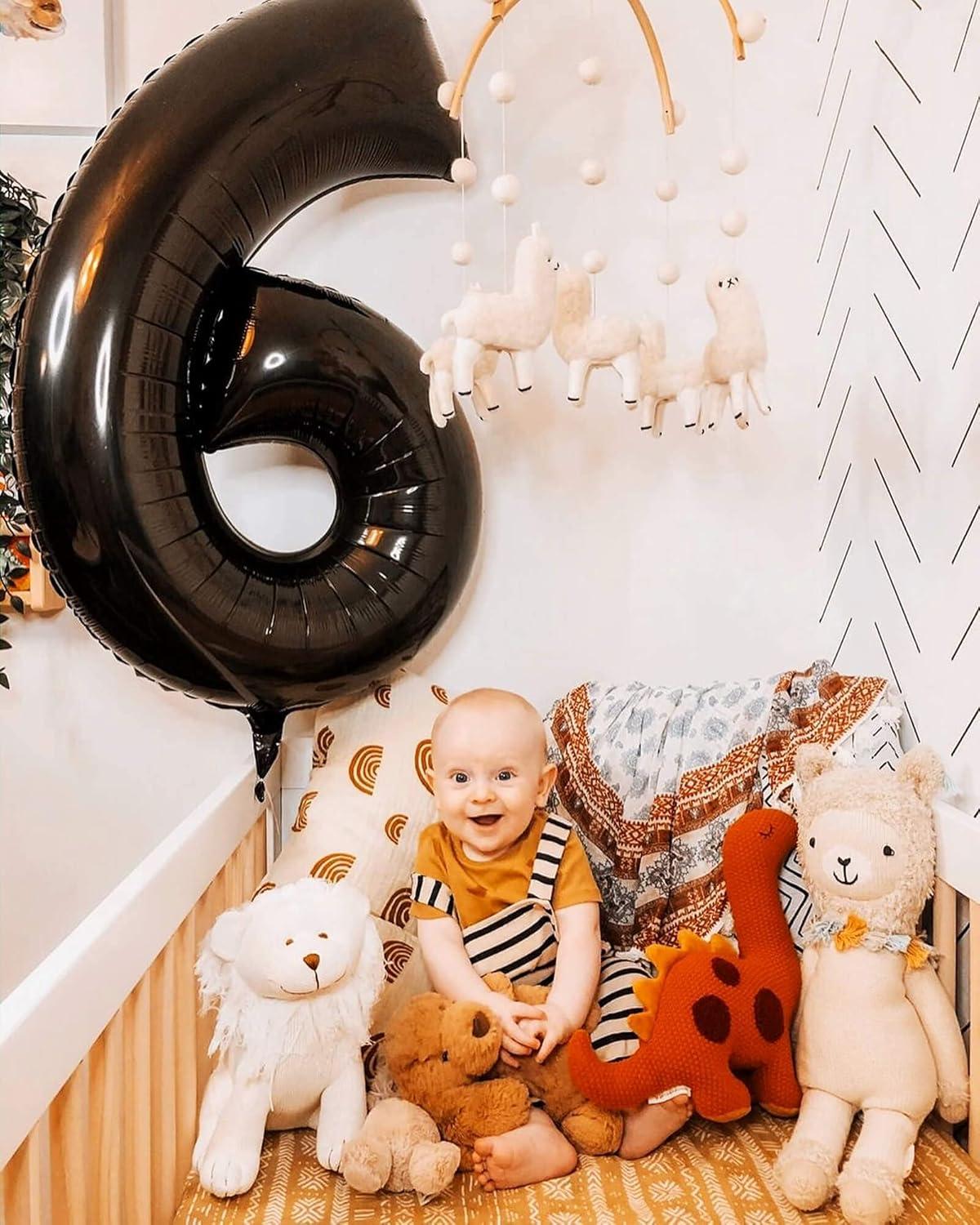 40 Inch Large Black Number 8 Balloon Extra Big Size Jumbo Digit Mylar Foil Helium Balloons for Birthday Party Celebration Decorations Graduations Wedding Anniversary Baby Shower Supplies Photo Shoot