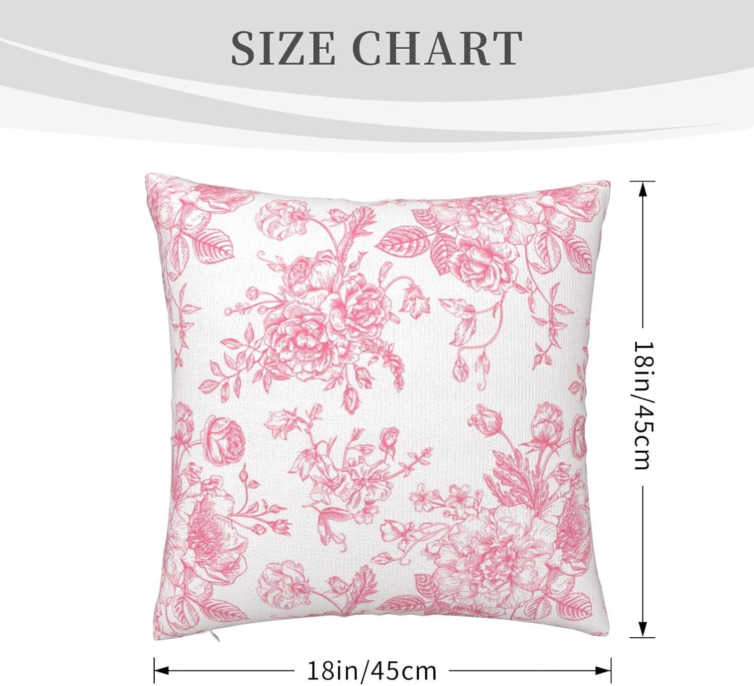 NEUTRALPOSTURE Floral Throw Pillow Covers 18X18 Inches Set Of 2, Decorative Vintage Chinoiserie Flower Pillow Case Farmhouse Cushion Covers For Sofa Bed Couch Living Room