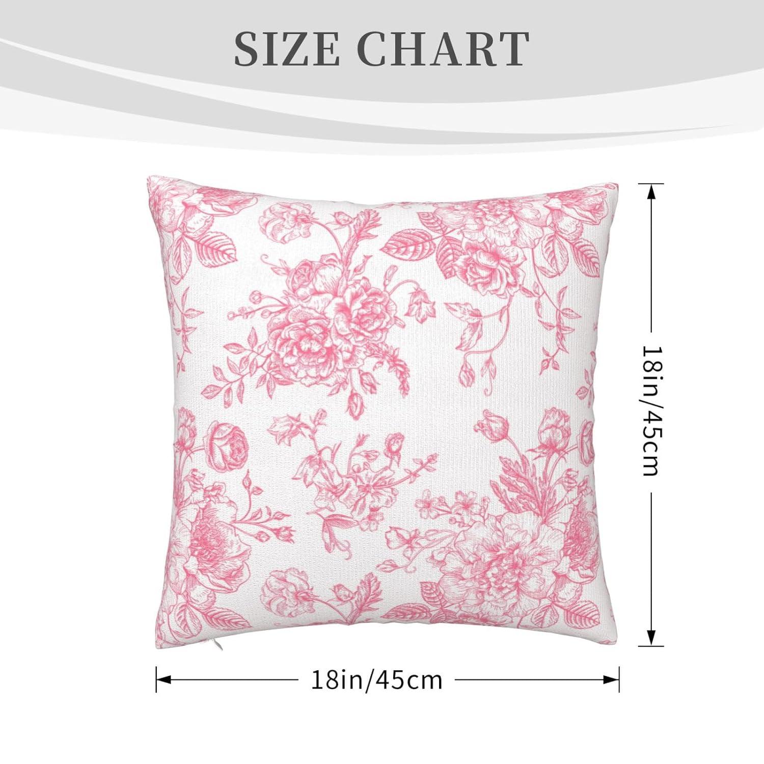NEUTRALPOSTURE Floral Throw Pillow Covers 18X18 Inches Set Of 2, Decorative Vintage Chinoiserie Flower Pillow Case Farmhouse Cushion Covers For Sofa Bed Couch Living Room