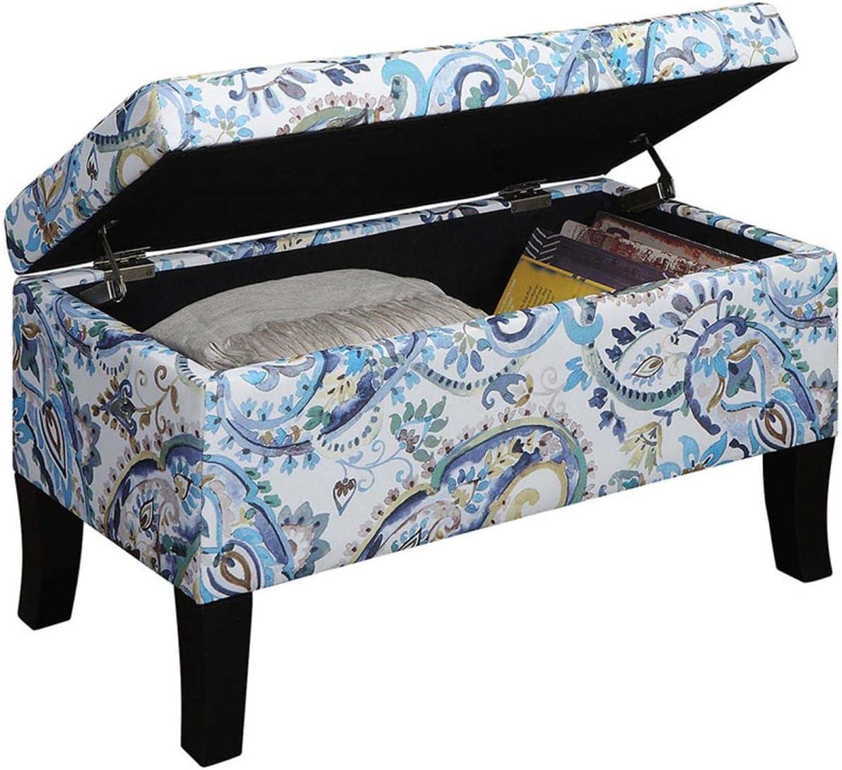 Convenience Concepts Designs4Comfort Winslow Storage Ottoman, Paisley Fabric