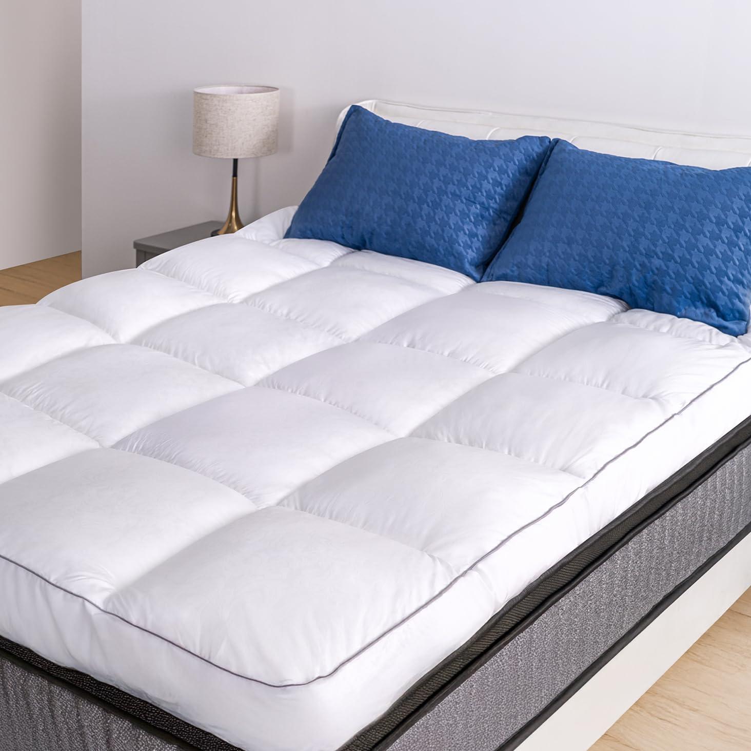 Twin White Down Alternative Pillow Top Featherbed