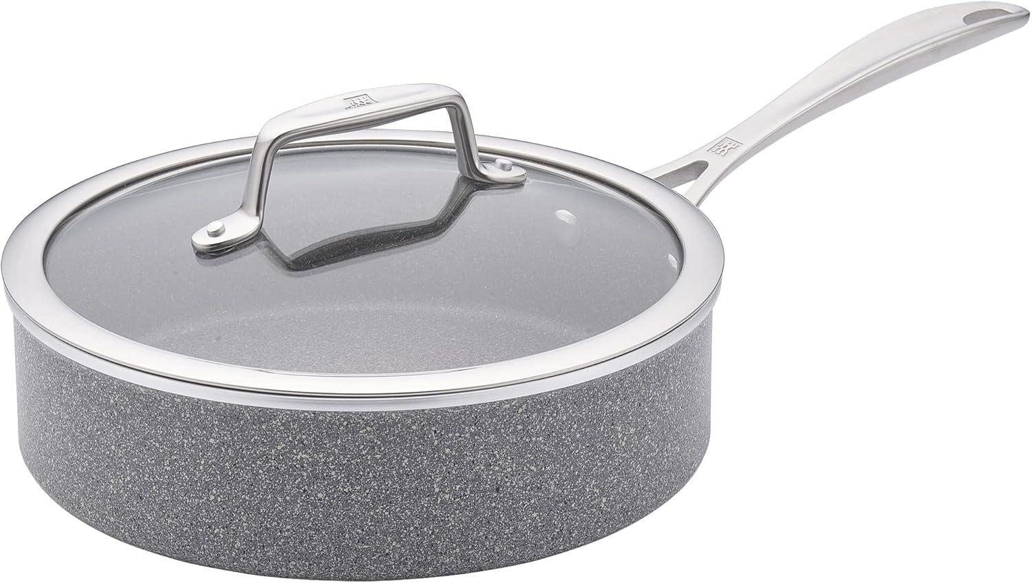 ZWILLING Vitale 3-qt Aluminum Nonstick Speckled Saute Pan with Lid