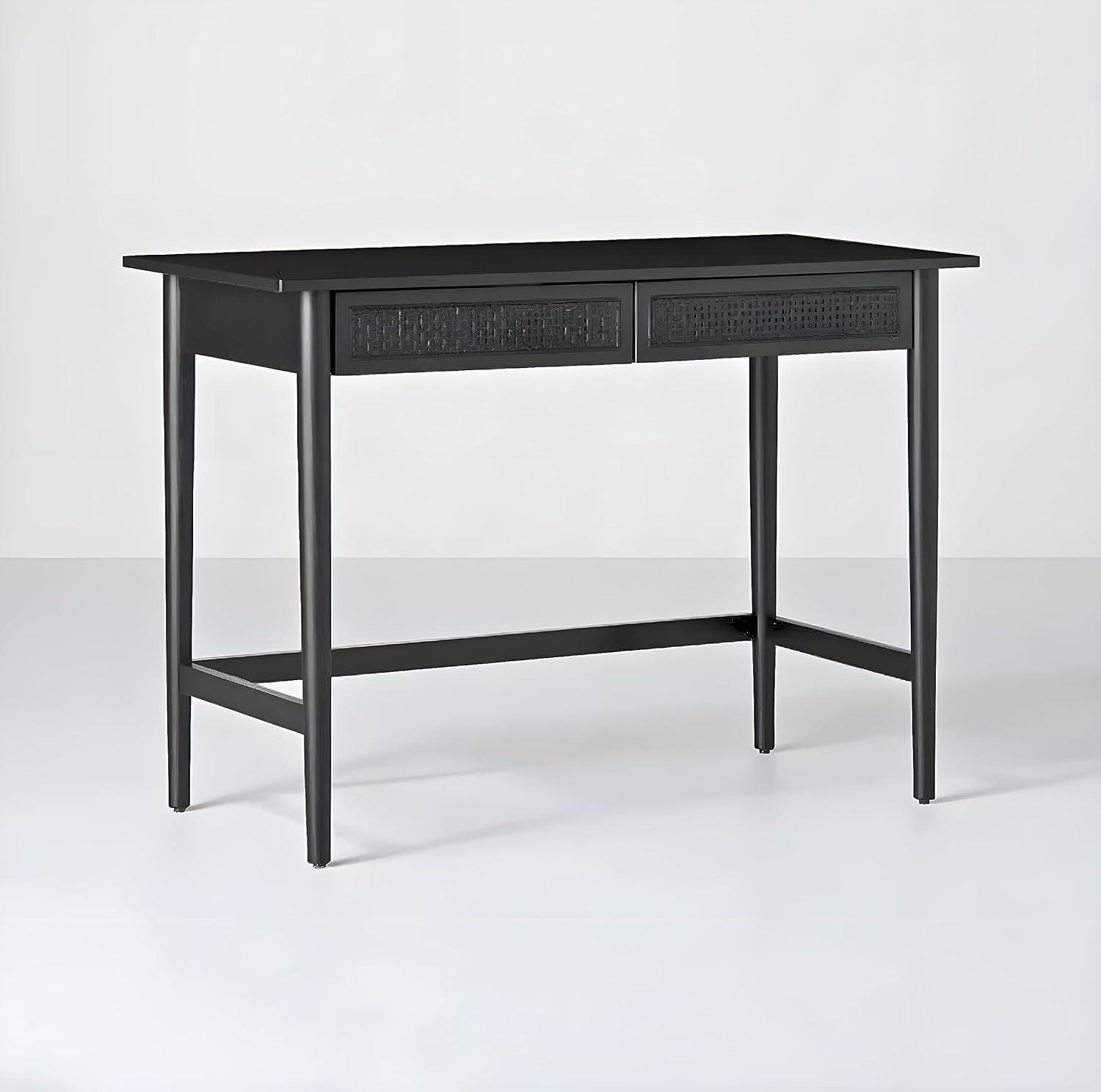 Wood & Cane Writing Desk Black - Hearth & Hand with Magnolia